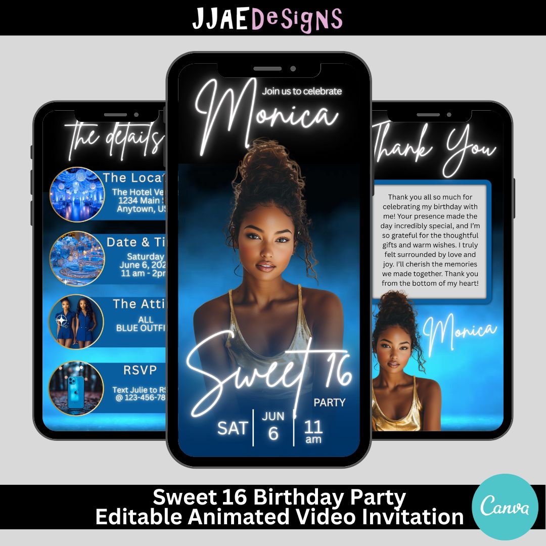 Sweet 16 Birthday Video Invitation