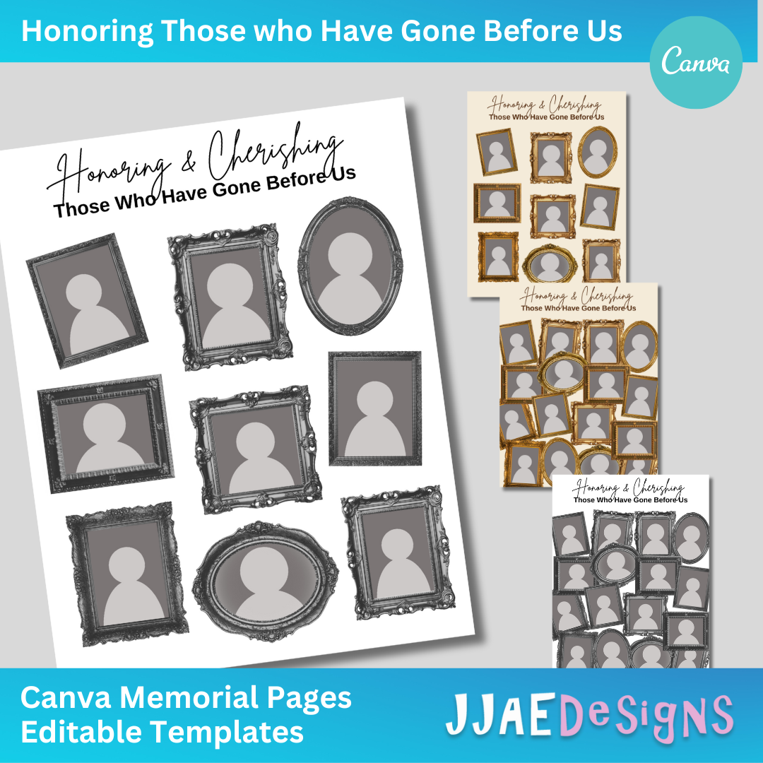 Honoring Past Family Members Canva Template