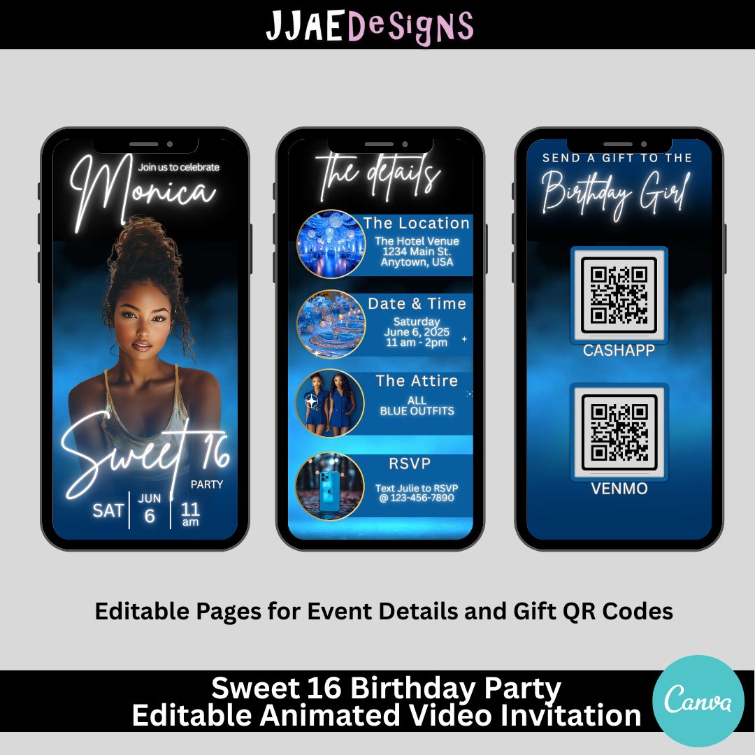 Sweet 16 Birthday Video Invitation