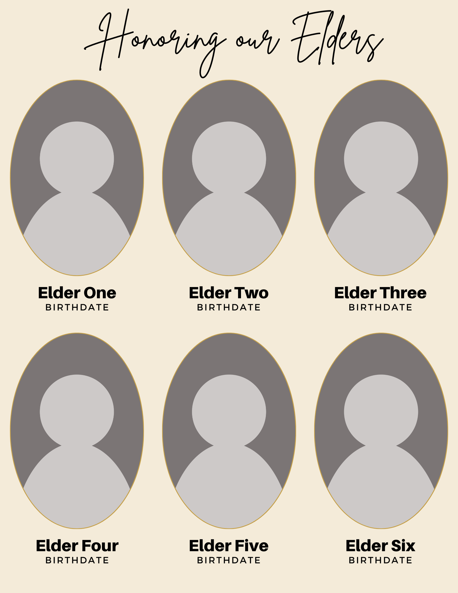 Honoring our Elders Canva Template