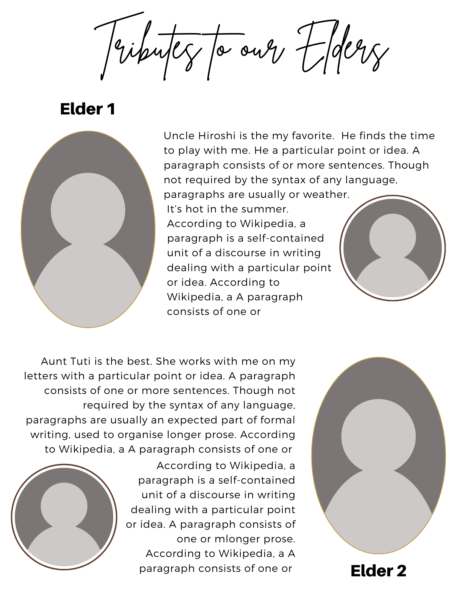 Honoring our Elders Canva Template