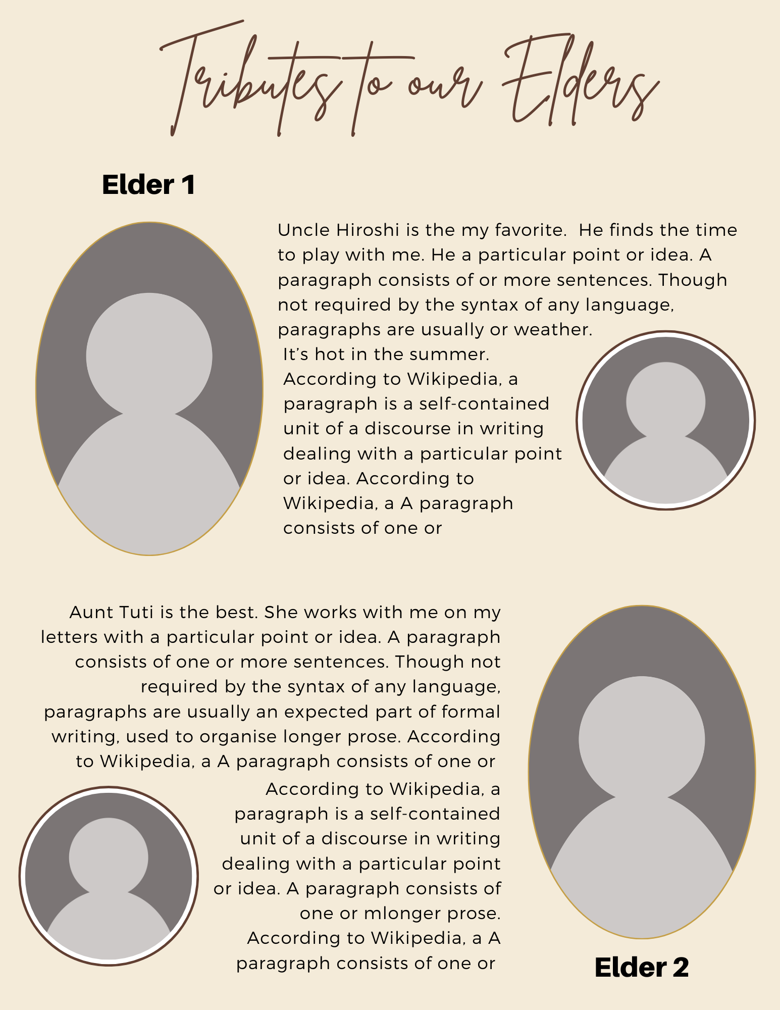 Honoring our Elders Canva Template