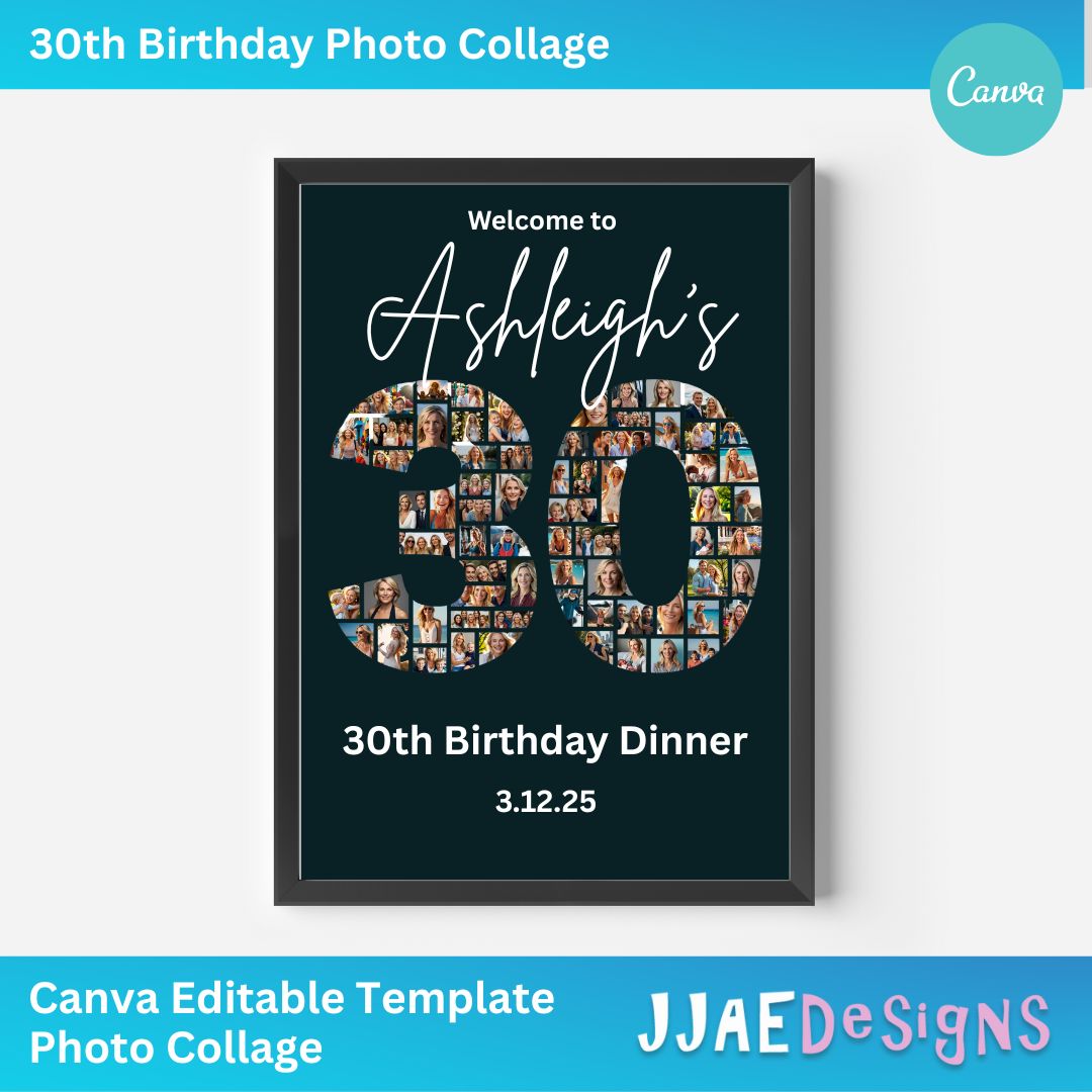 30 Birthday Thirty Photo Collage
