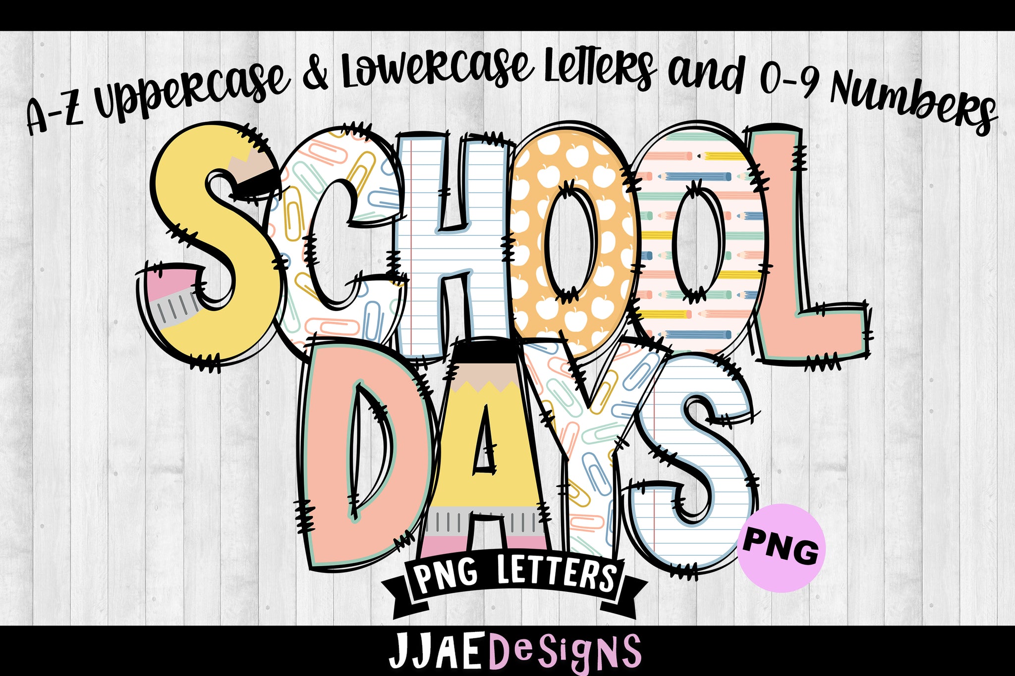 School Days PNG Letters