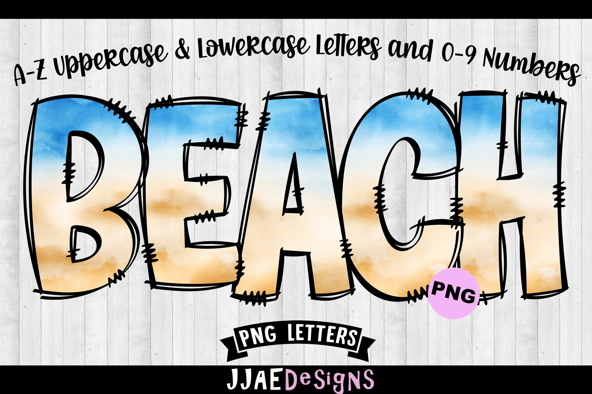 Beach PNG Letters