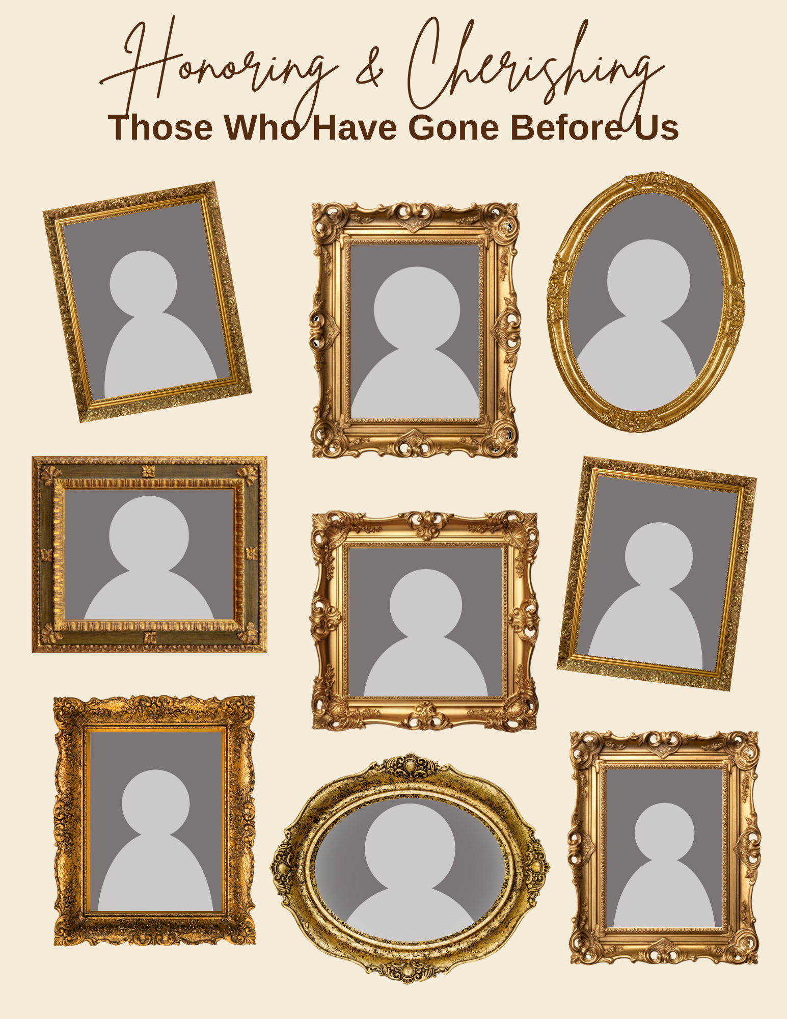Honoring Past Family Members Canva Template