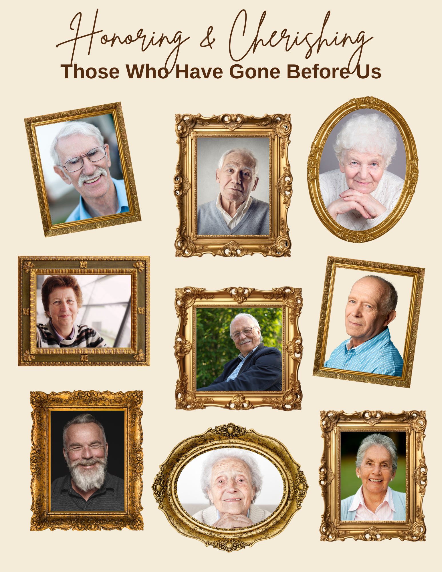 Honoring Past Family Members Canva Template