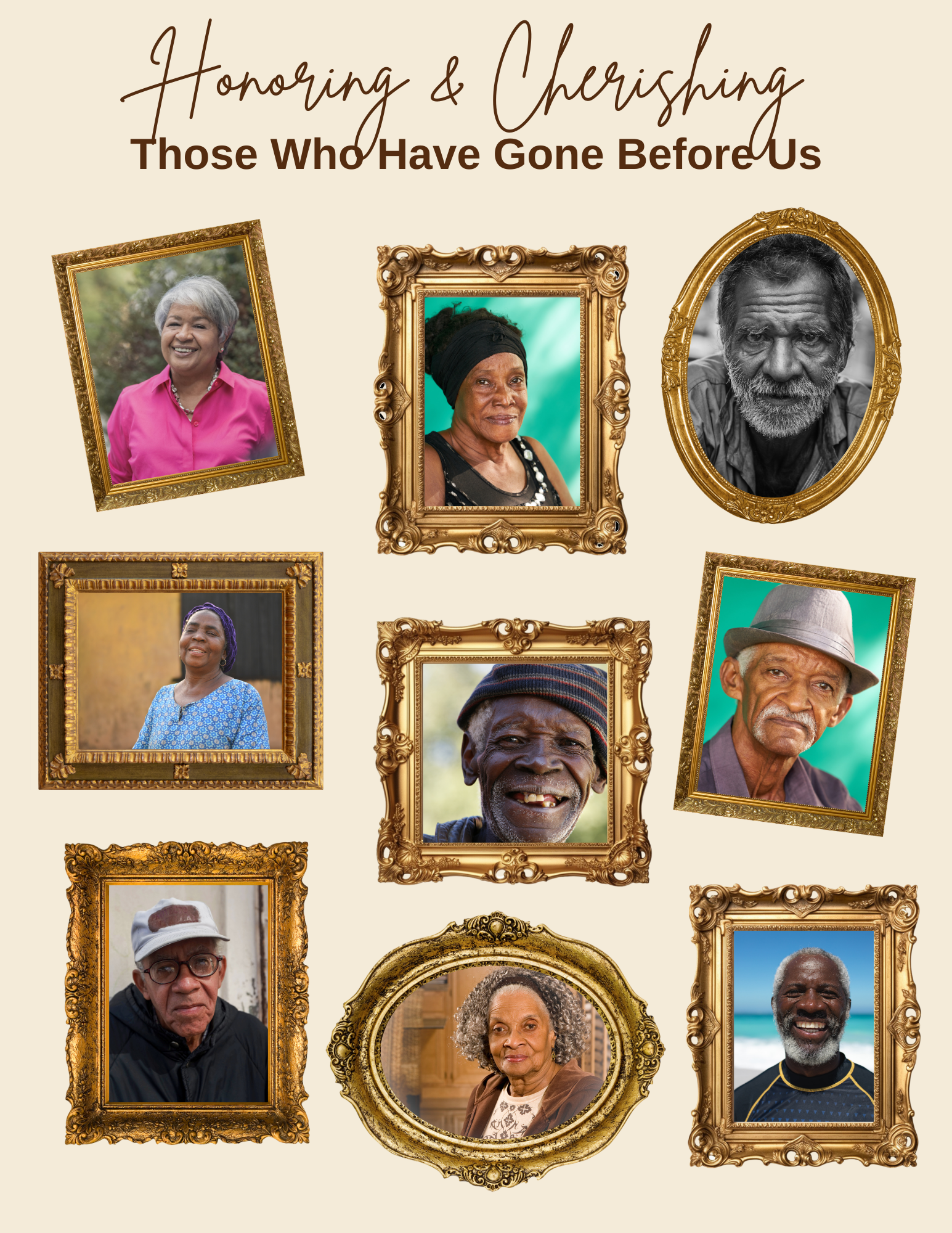 Honoring Past Family Members Canva Template