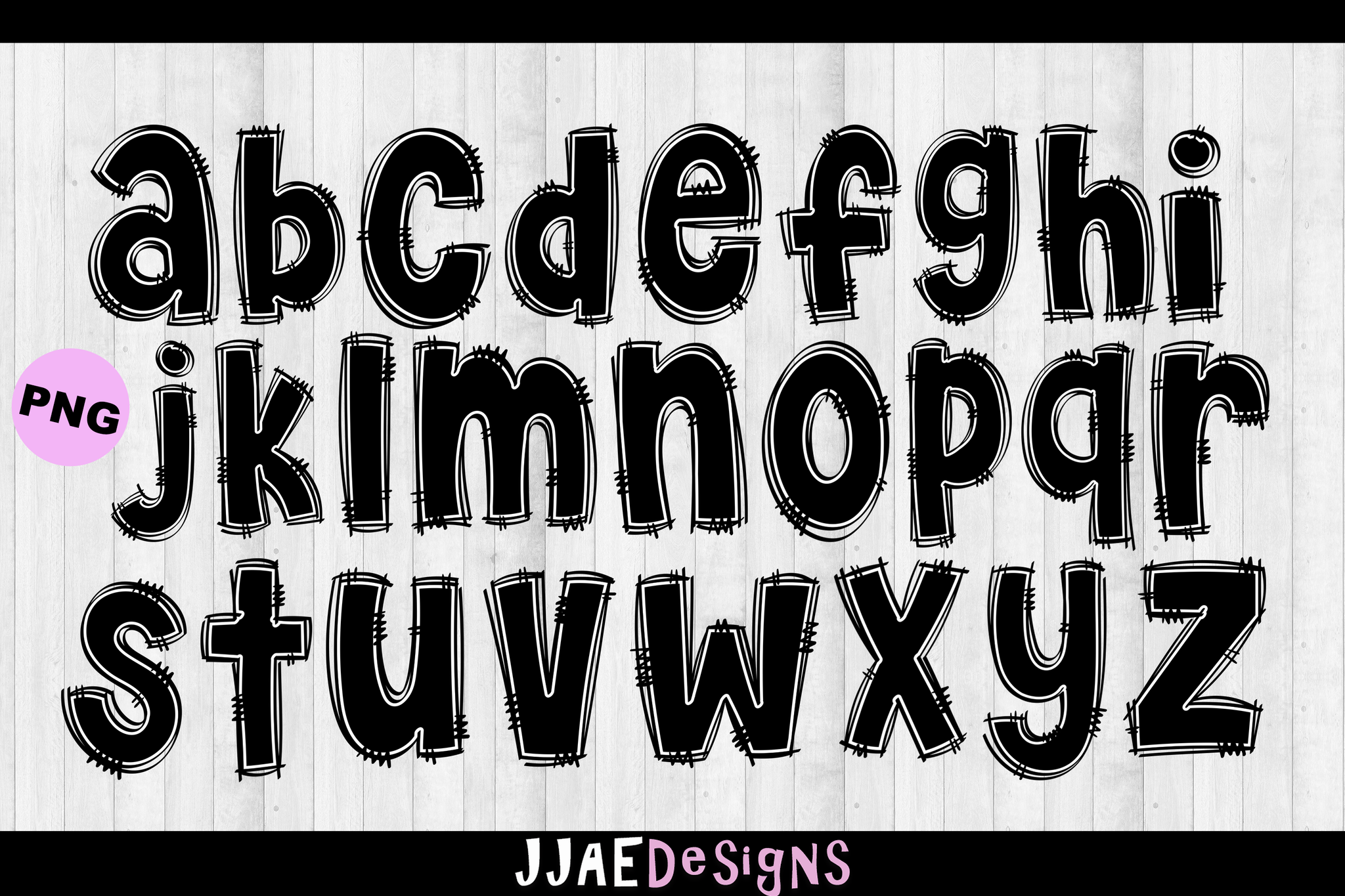 Black PNG Letters