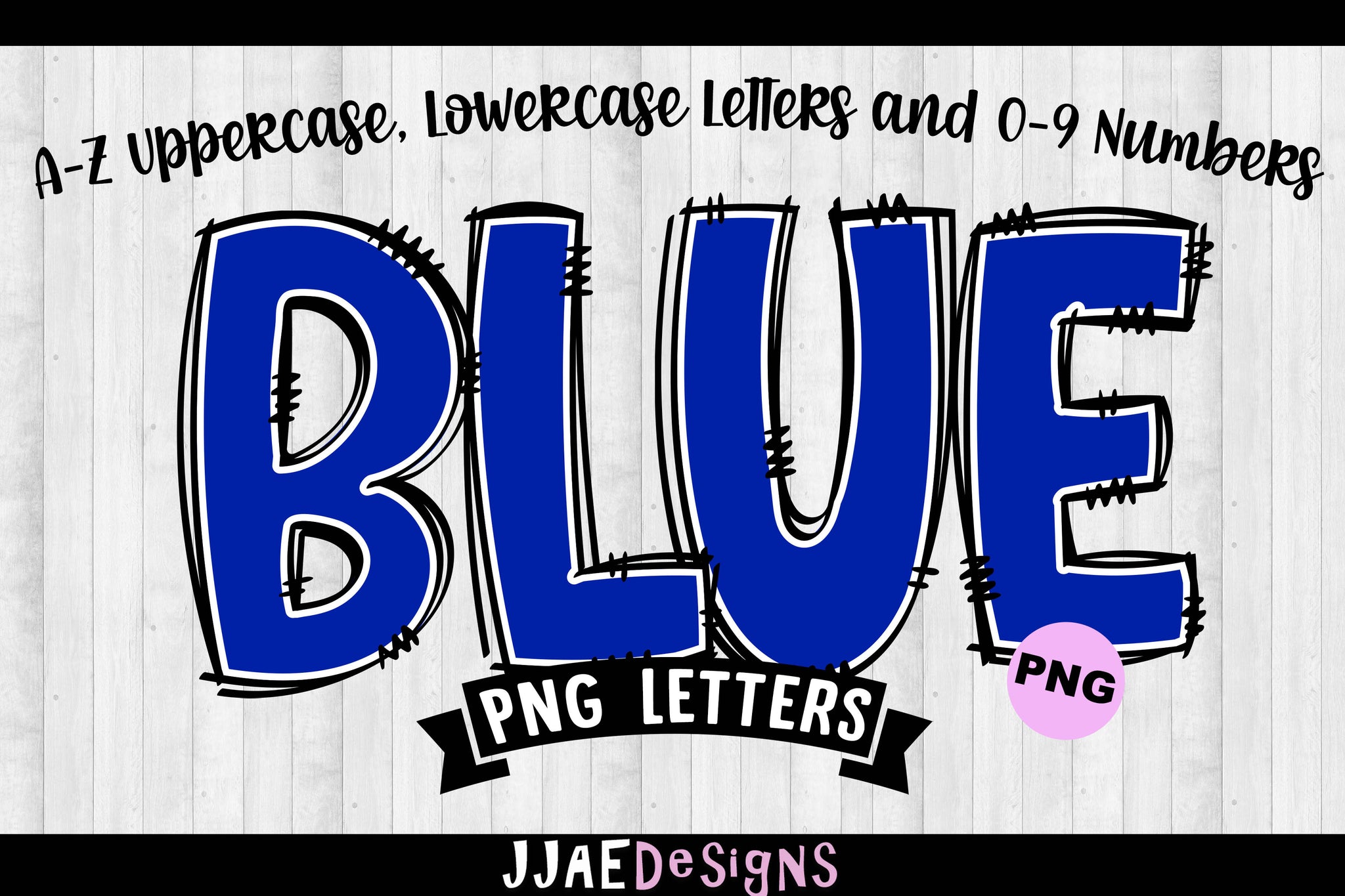 Blue PNG Letters