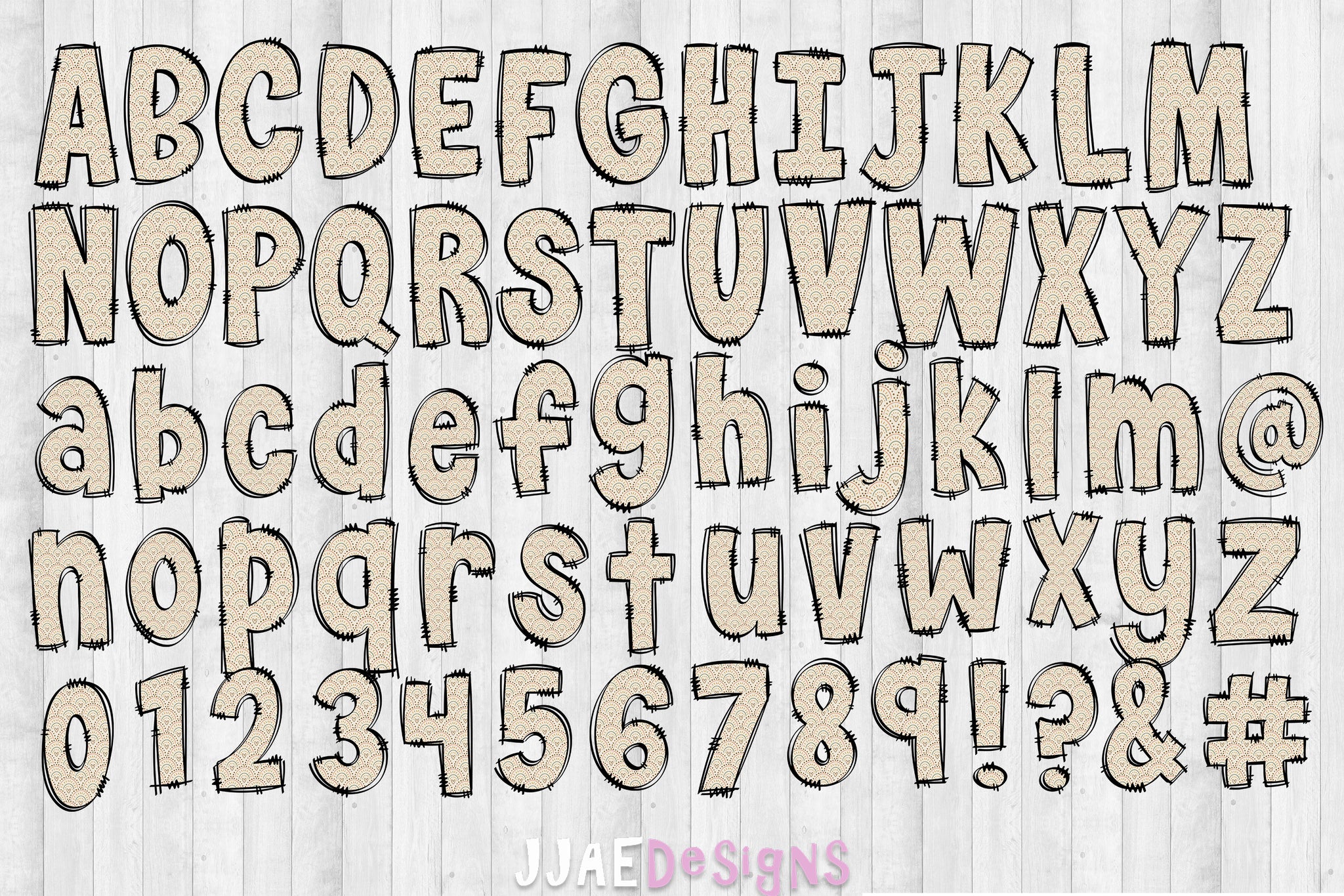 Boho 1 PNG Letters