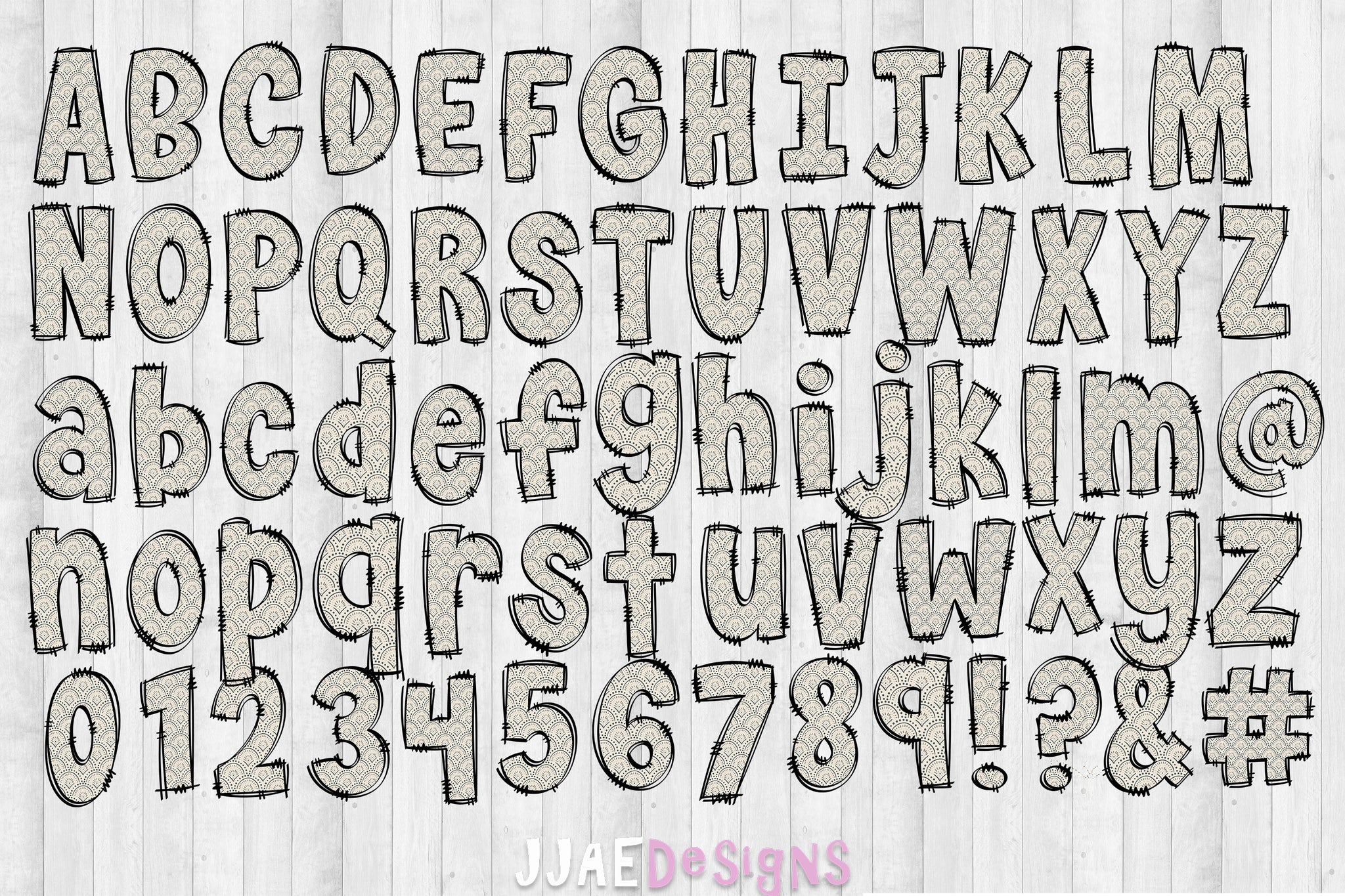 Neutral Boho 1 PNG Letters