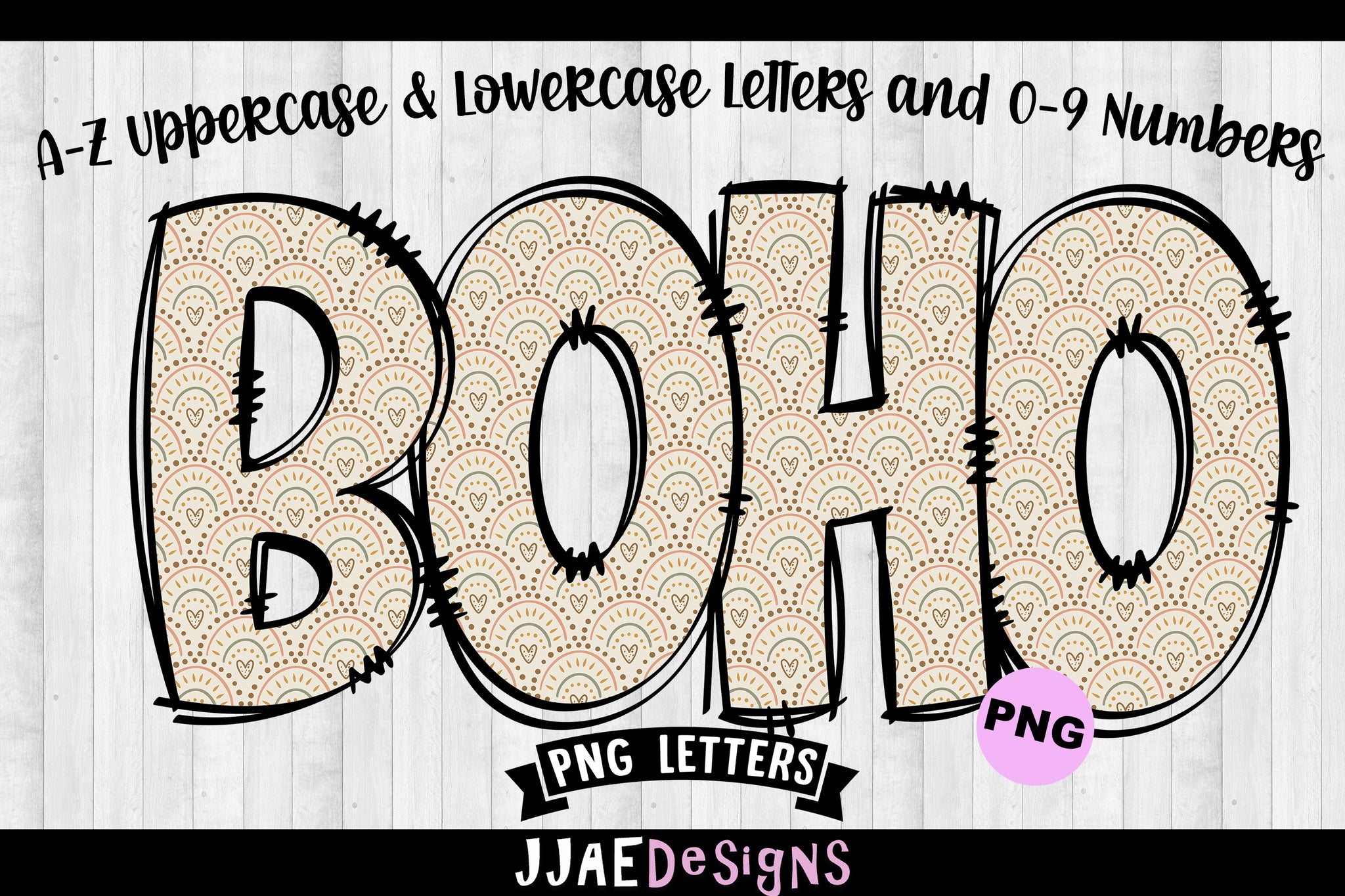 Boho 1 PNG Letters