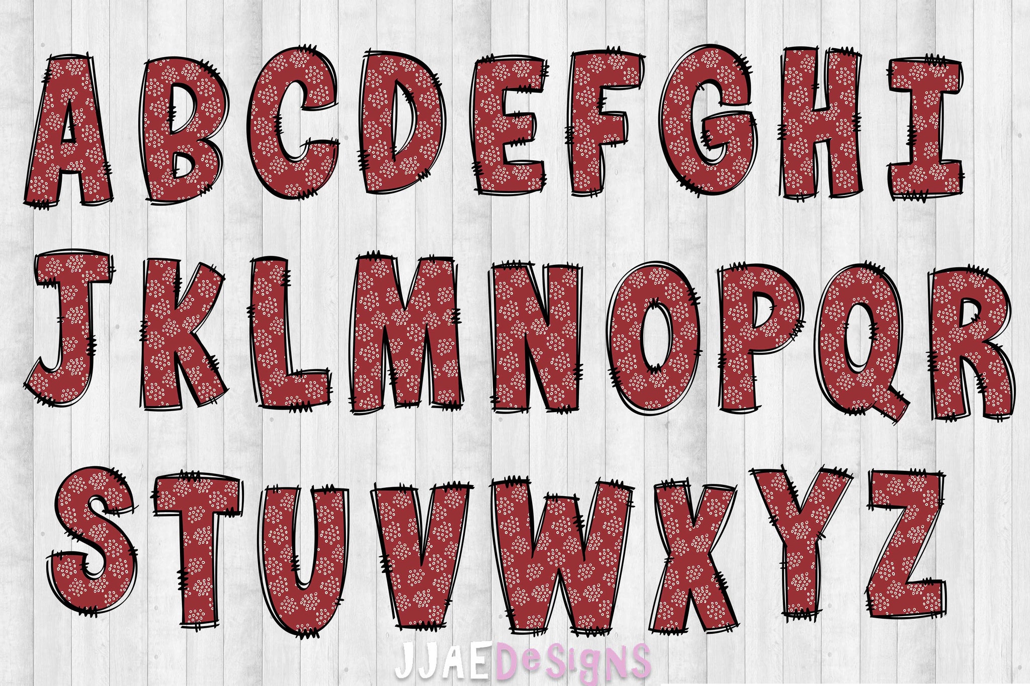 Boho Christmas PNG Letters