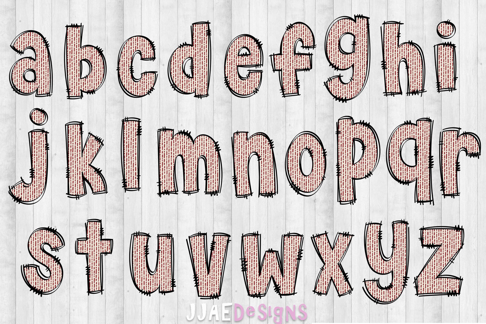 Boho Christmas PNG Letters