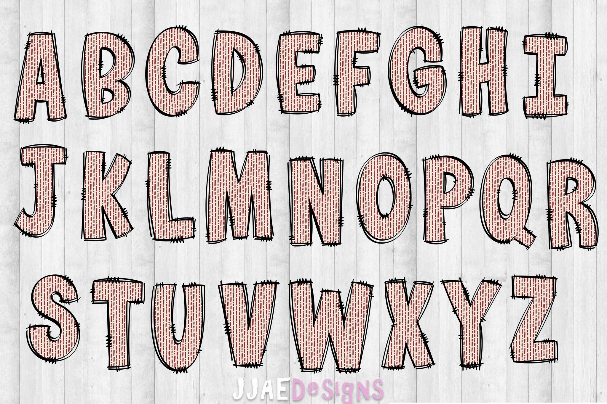 Boho Christmas PNG Letters