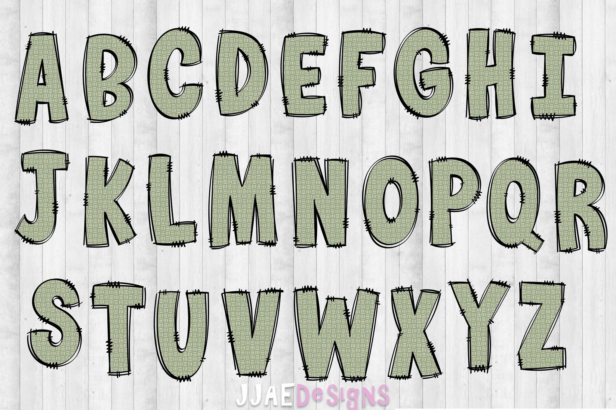 Boho Christmas PNG Letters