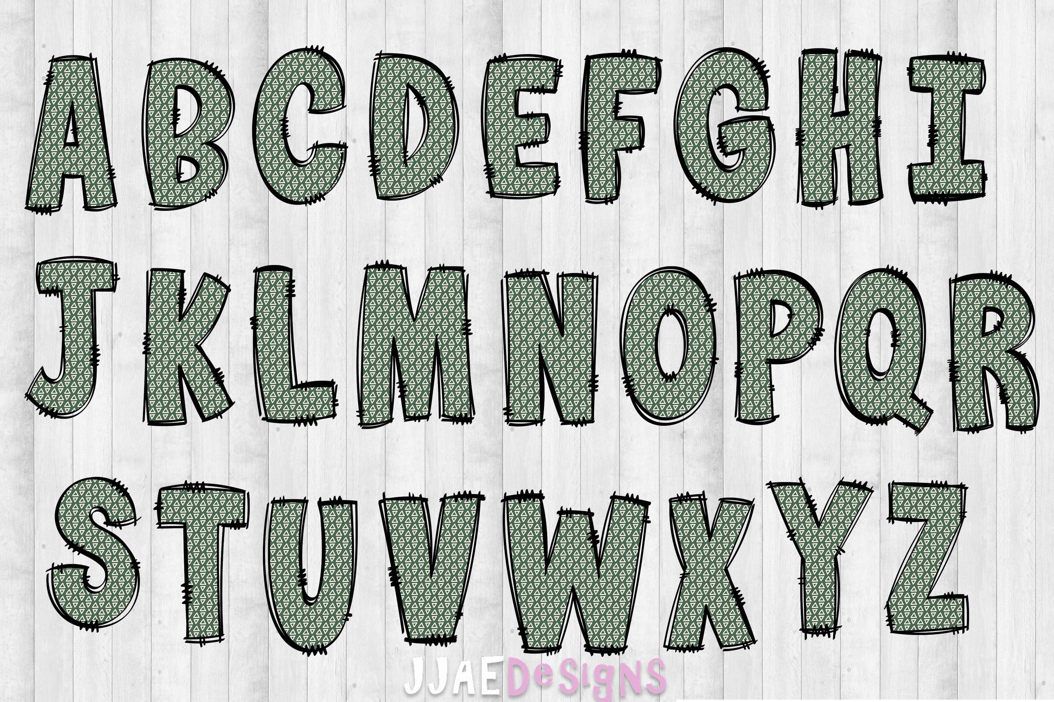 Boho Christmas PNG Letters