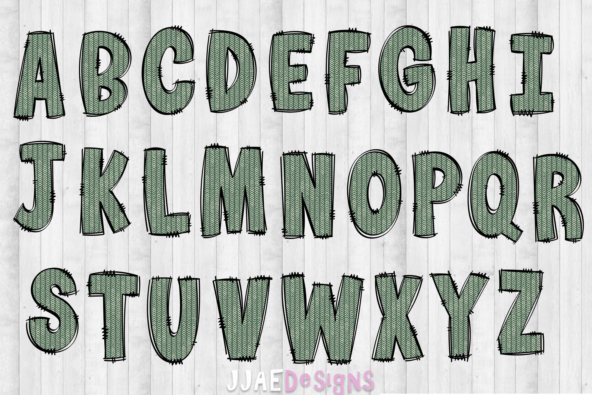 Boho Christmas PNG Letters