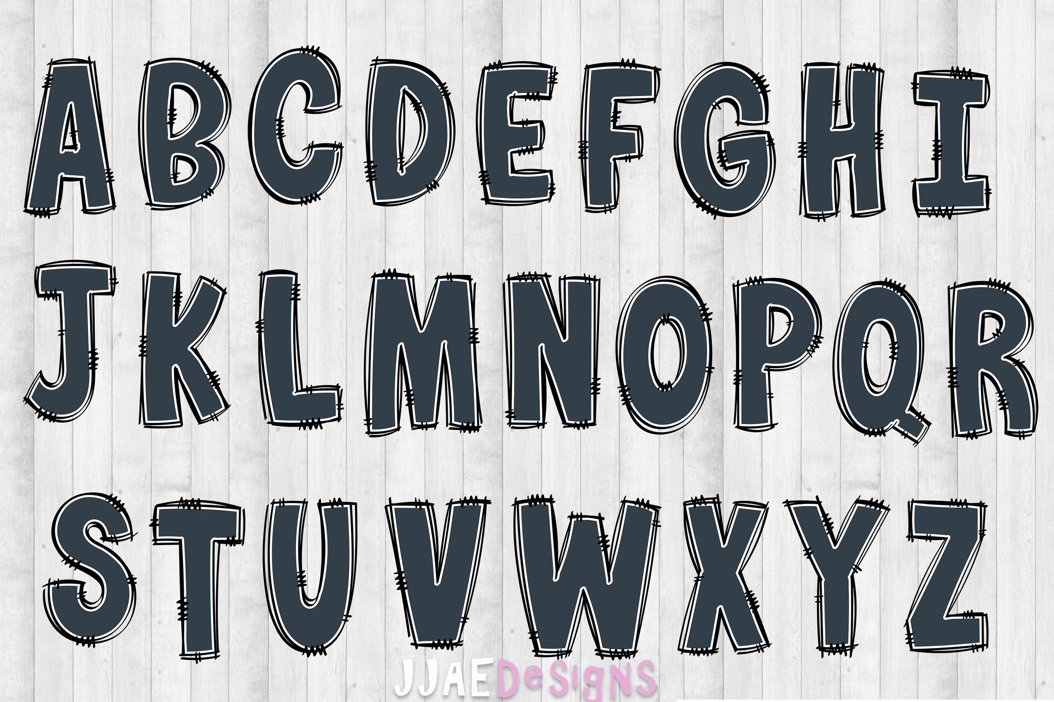 Dark Grey PNG Letters