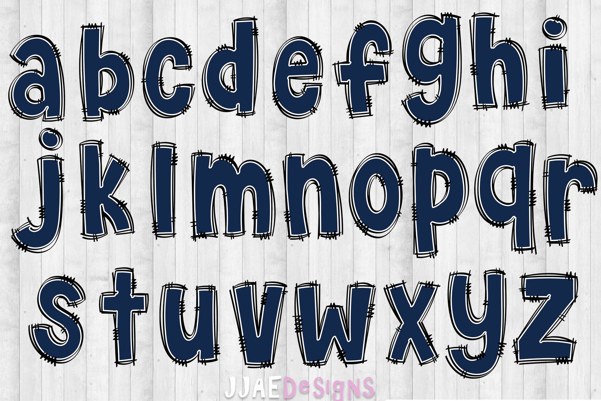 Navy Blue PNG Letters