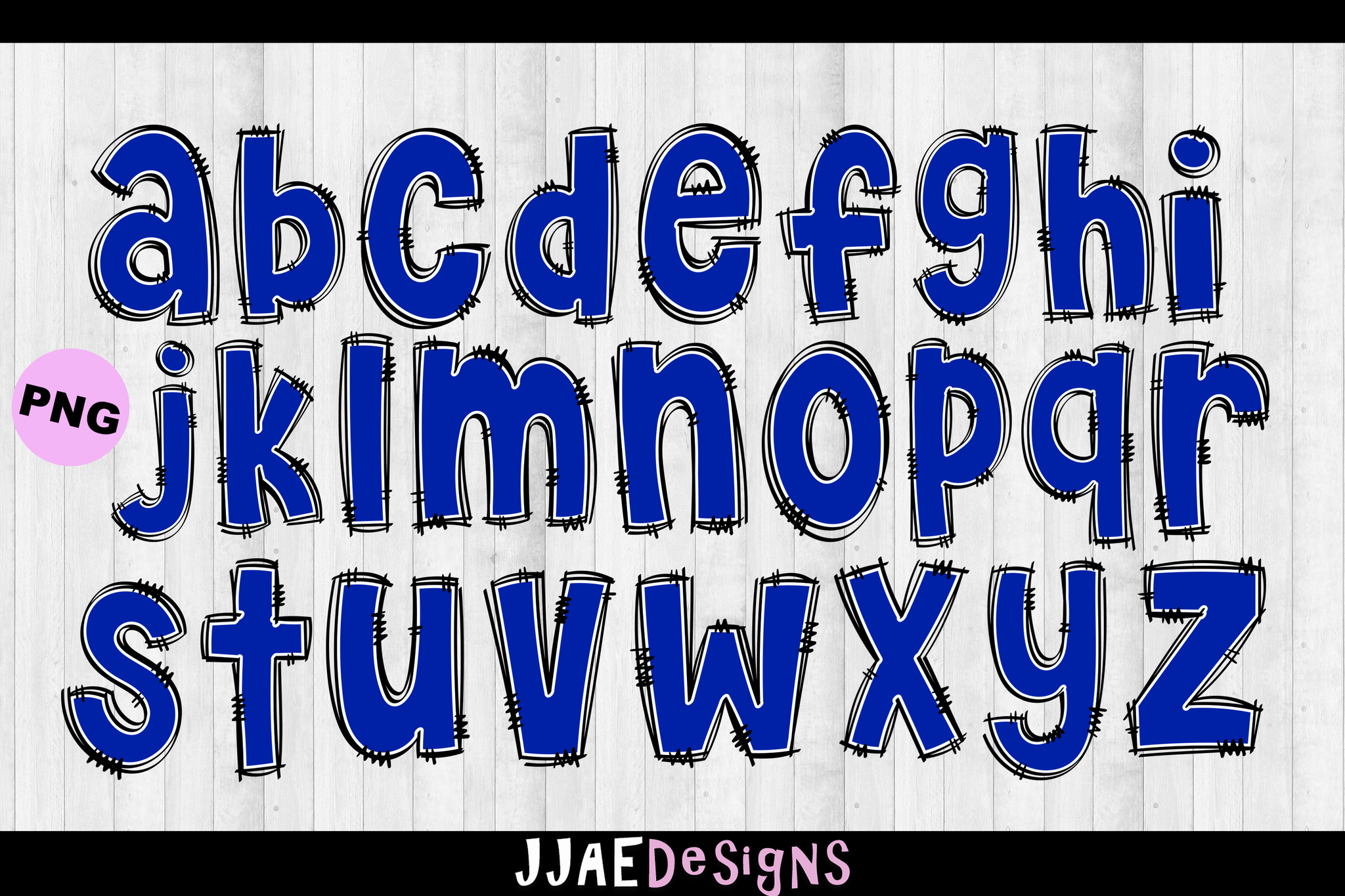 Orange & Blue PNG Letters