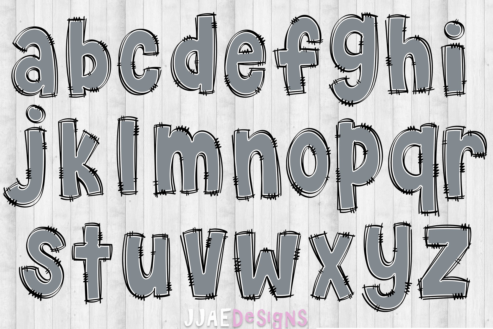 Grey PNG Letters