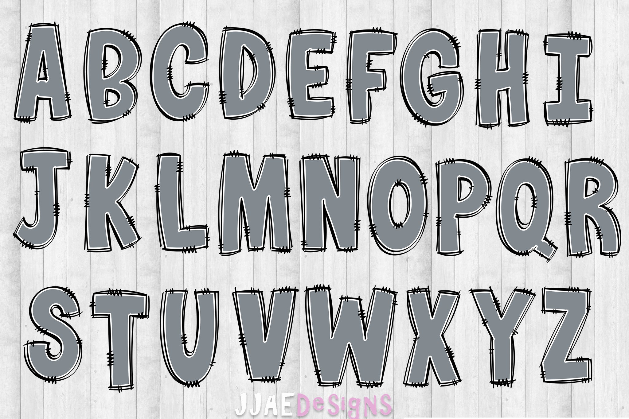 Grey PNG Letters