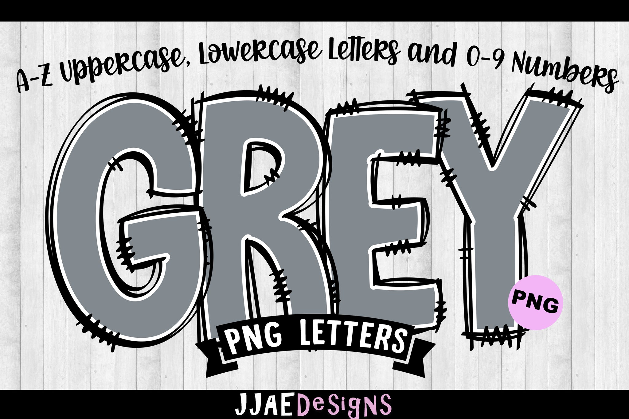 Grey PNG Letters