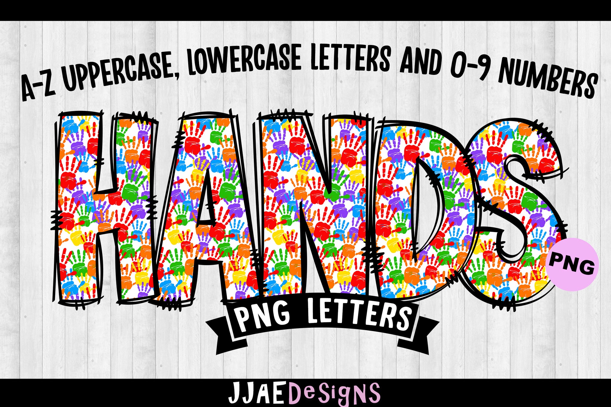 Hands PNG Letters