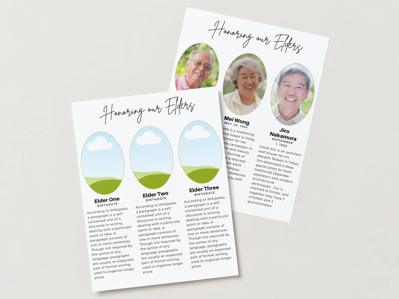 Honoring our Elders Canva Template