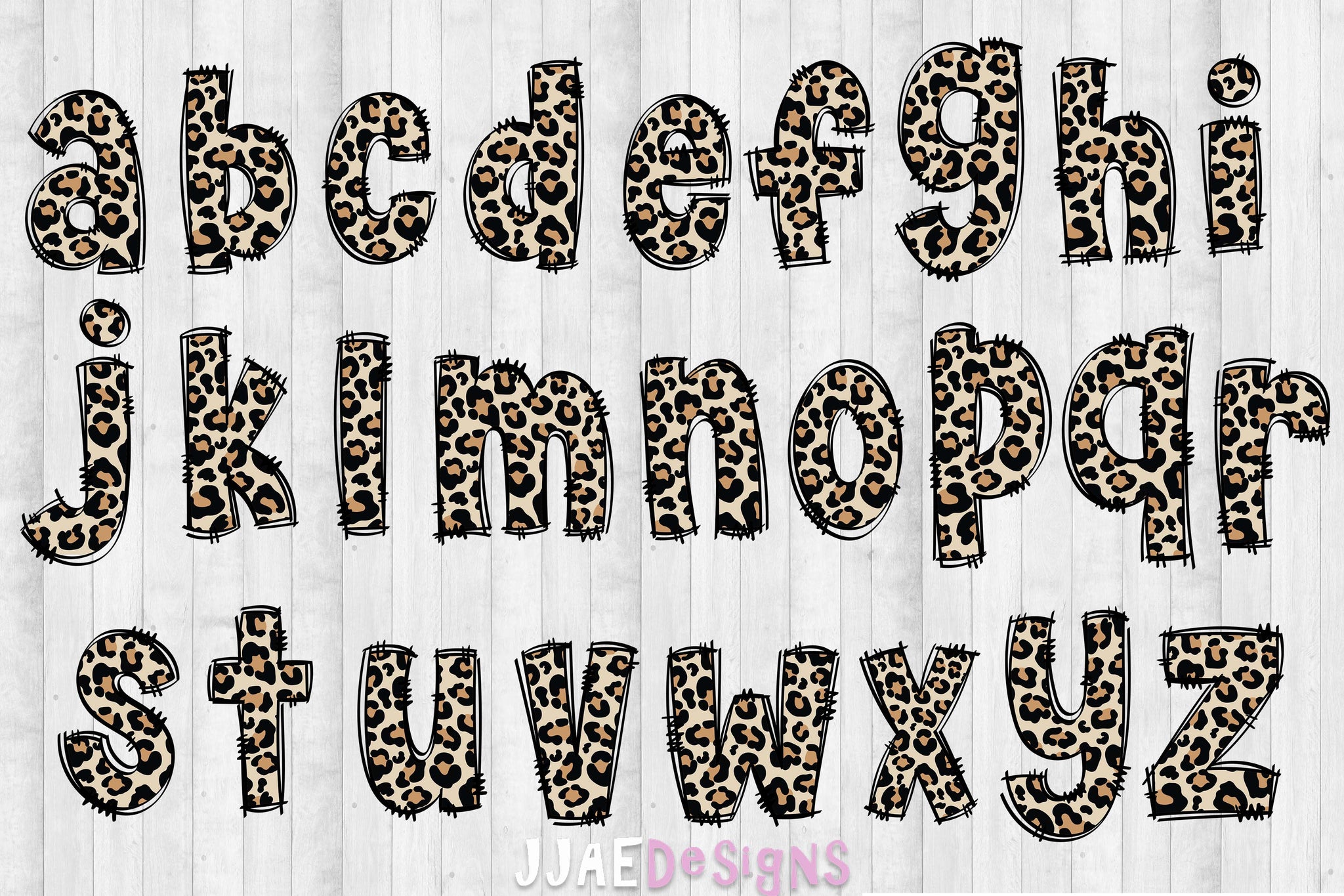 Leopard PNG Letters