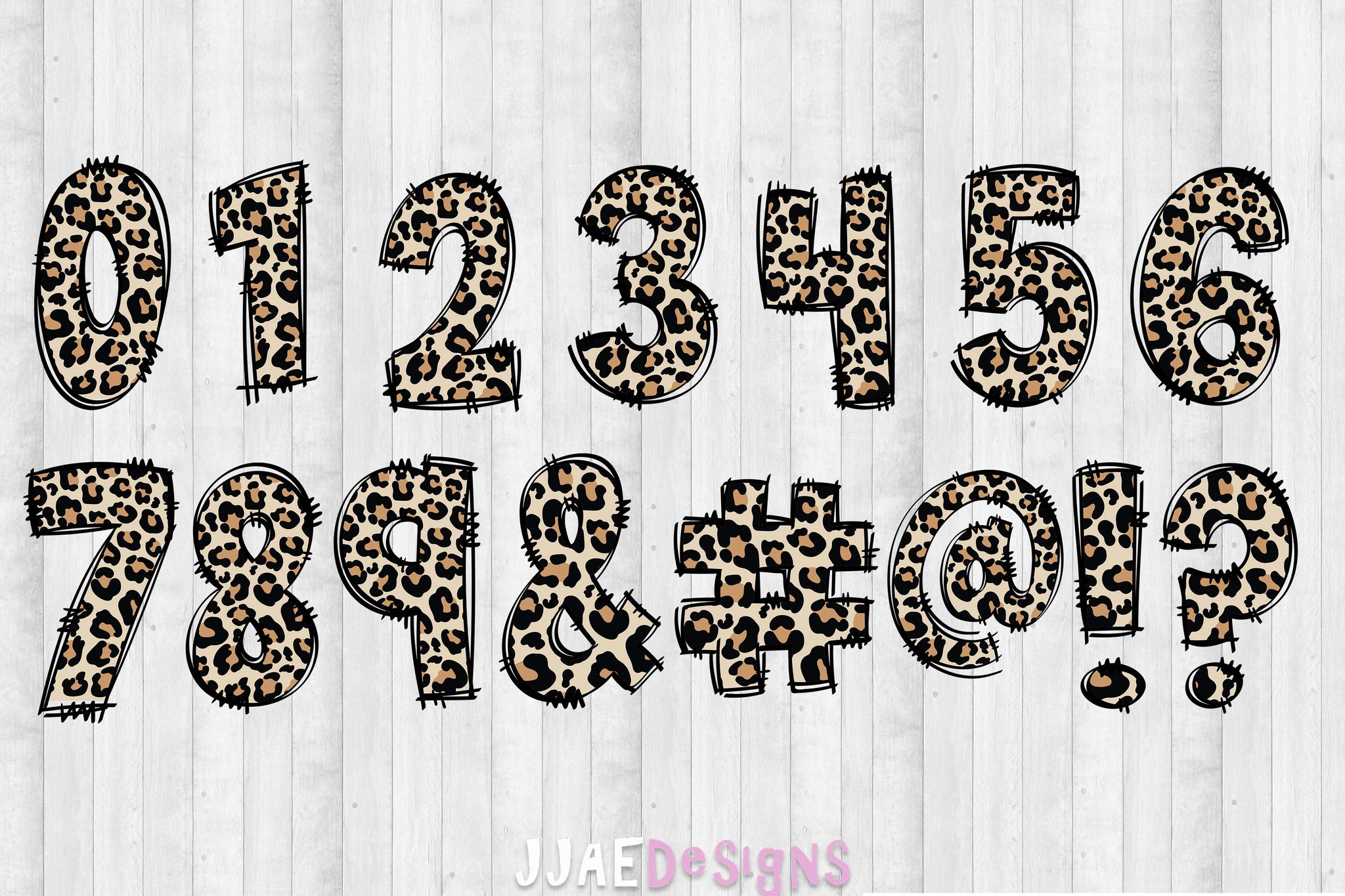 Leopard PNG Letters