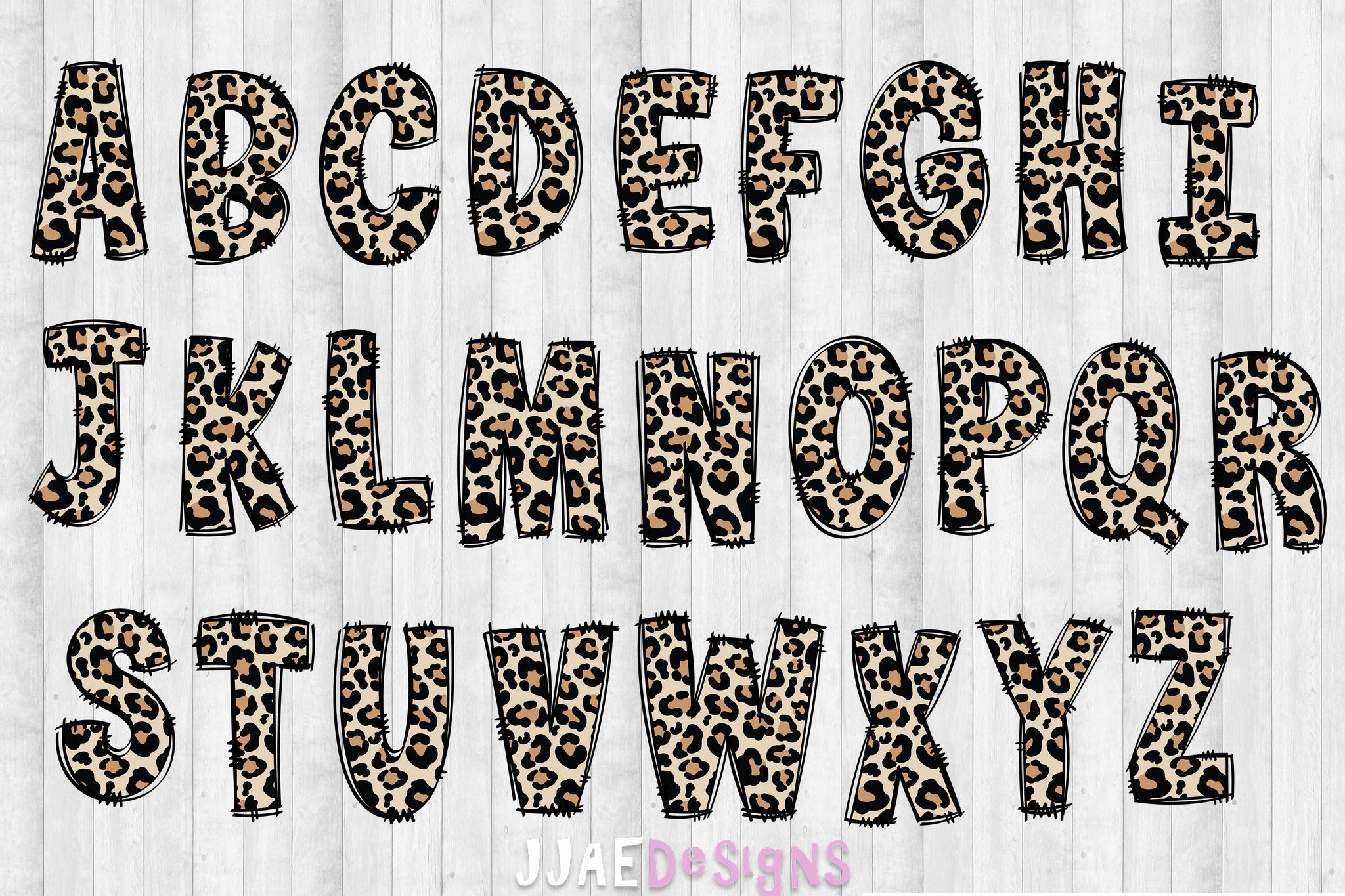 Leopard PNG Letters