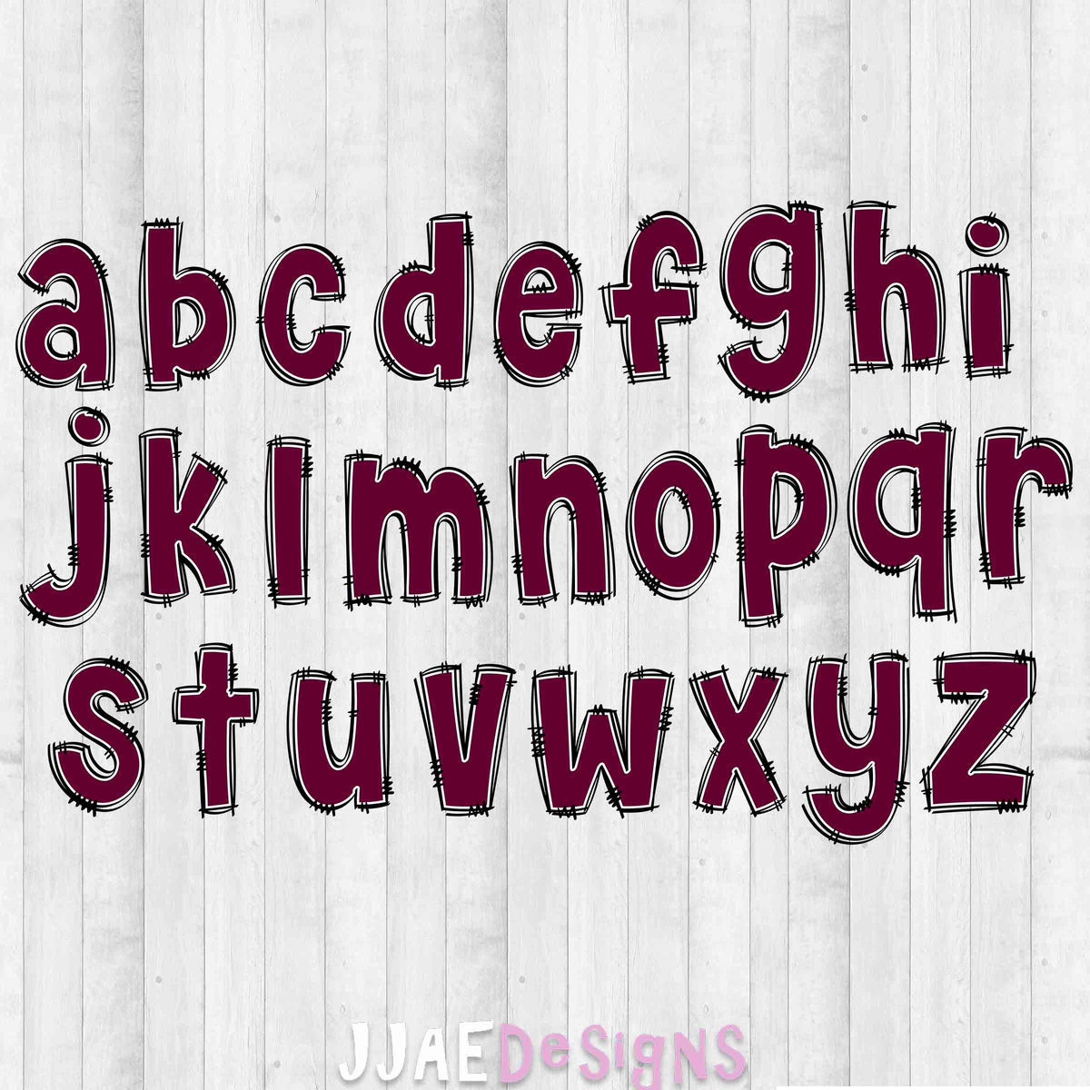 Maroon PNG Letters – JJAEDesigns