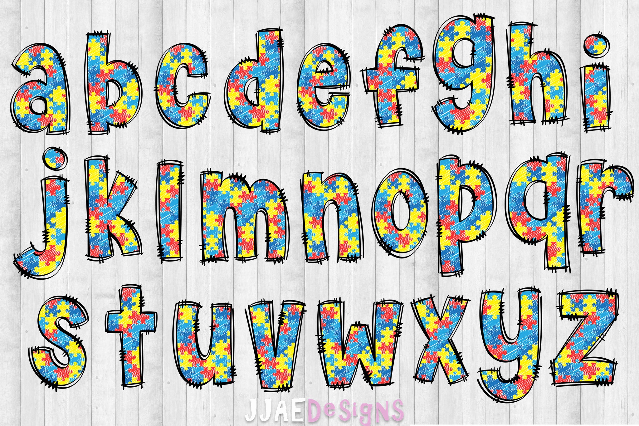 Puzzle PNG Letters