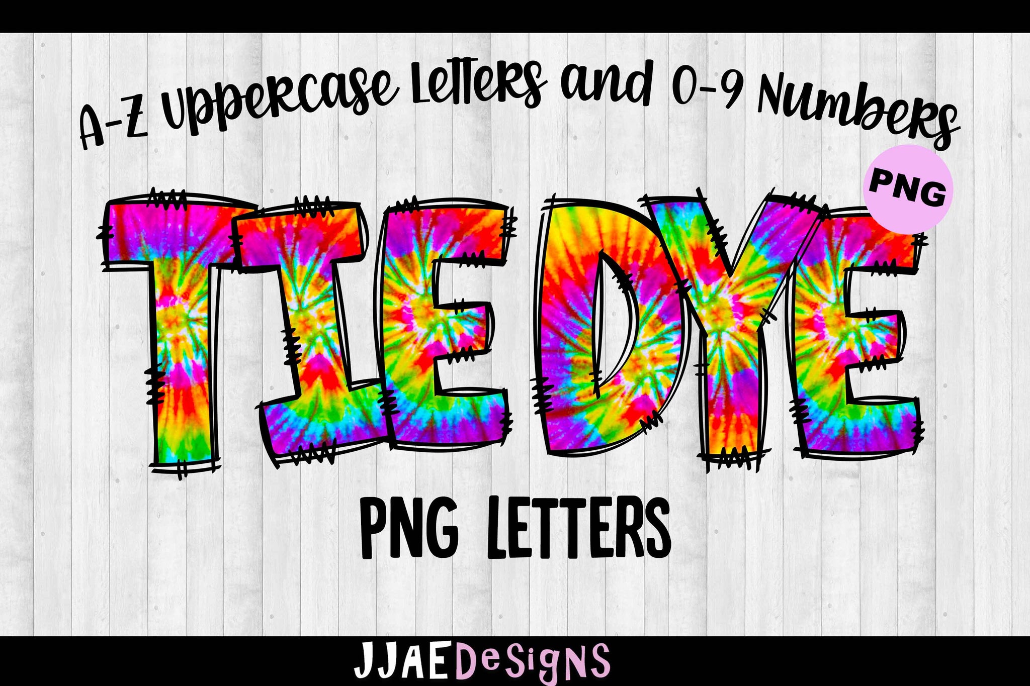 Tie Dye PNG Letters