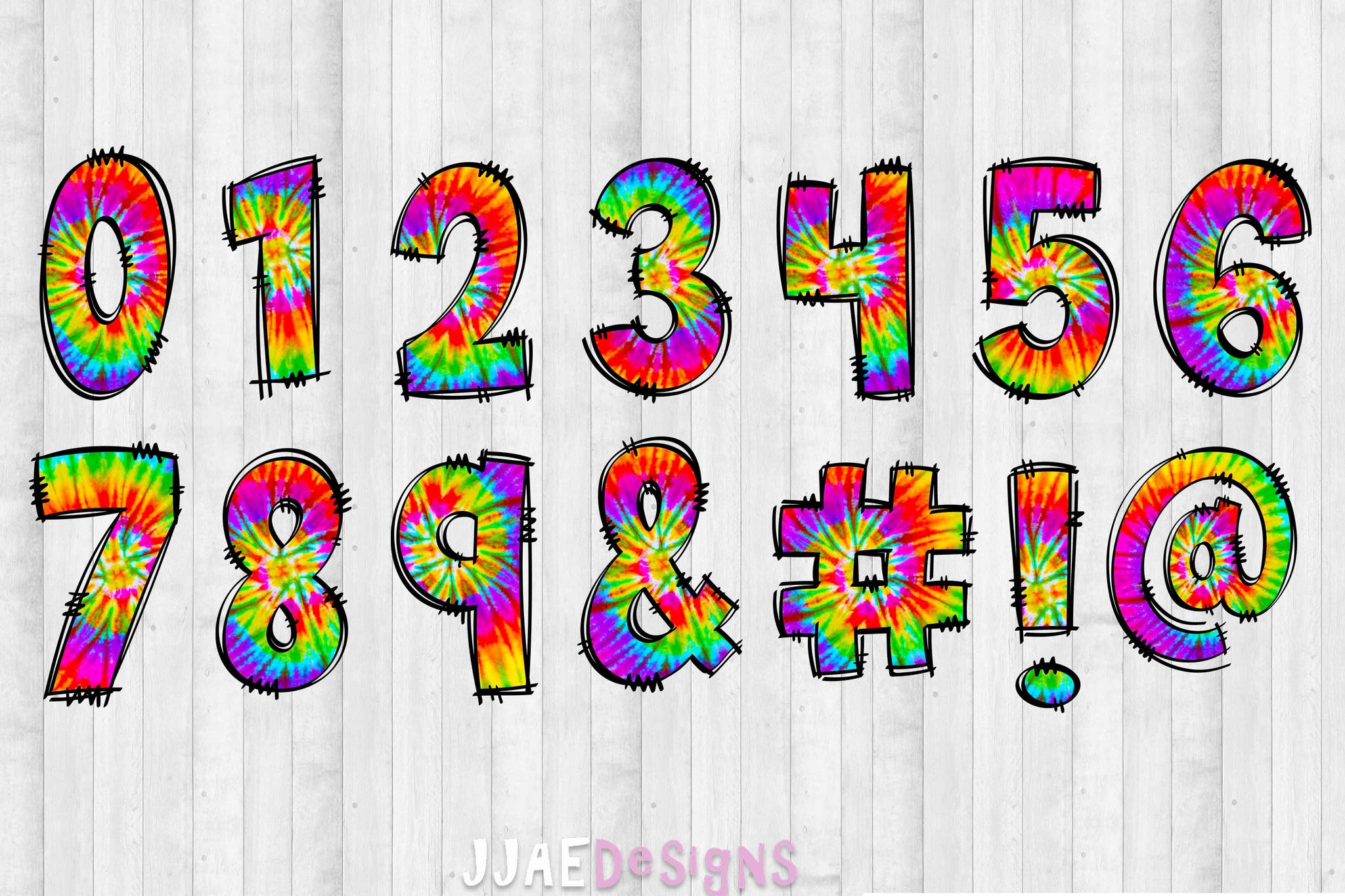 Tie Dye PNG Letters