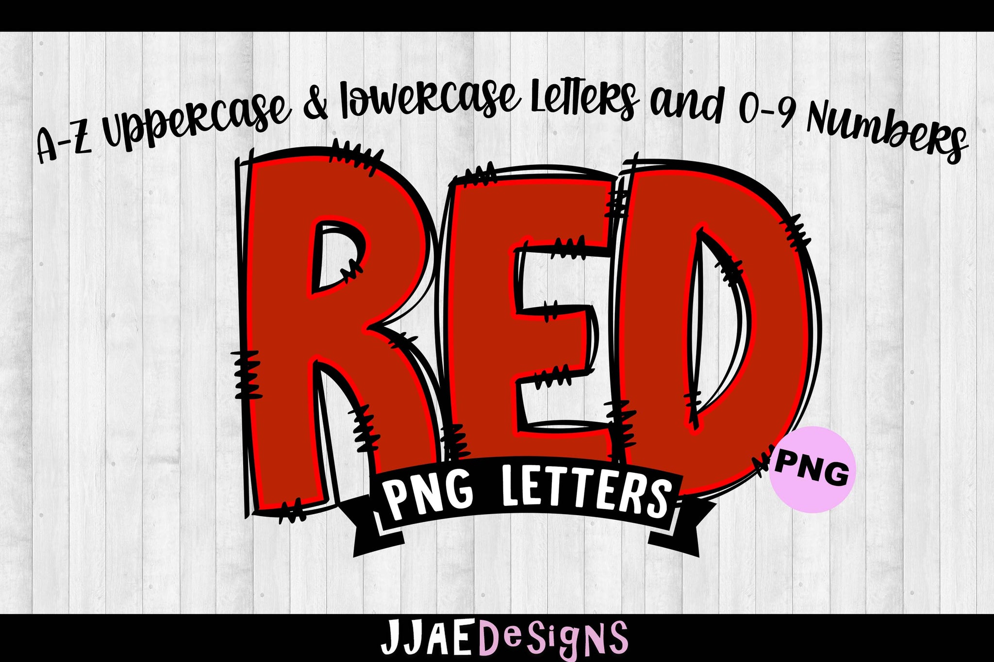 Red PNG Letters