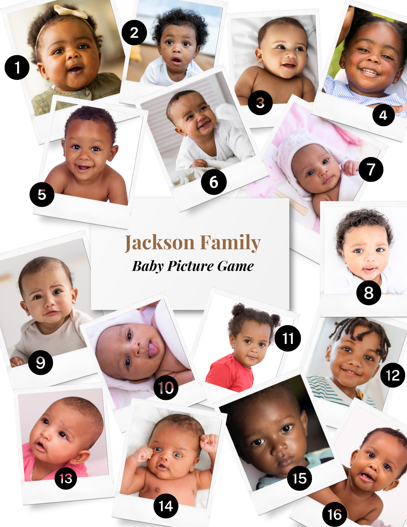 Guess My Baby Picture Family Reunion Canva Template