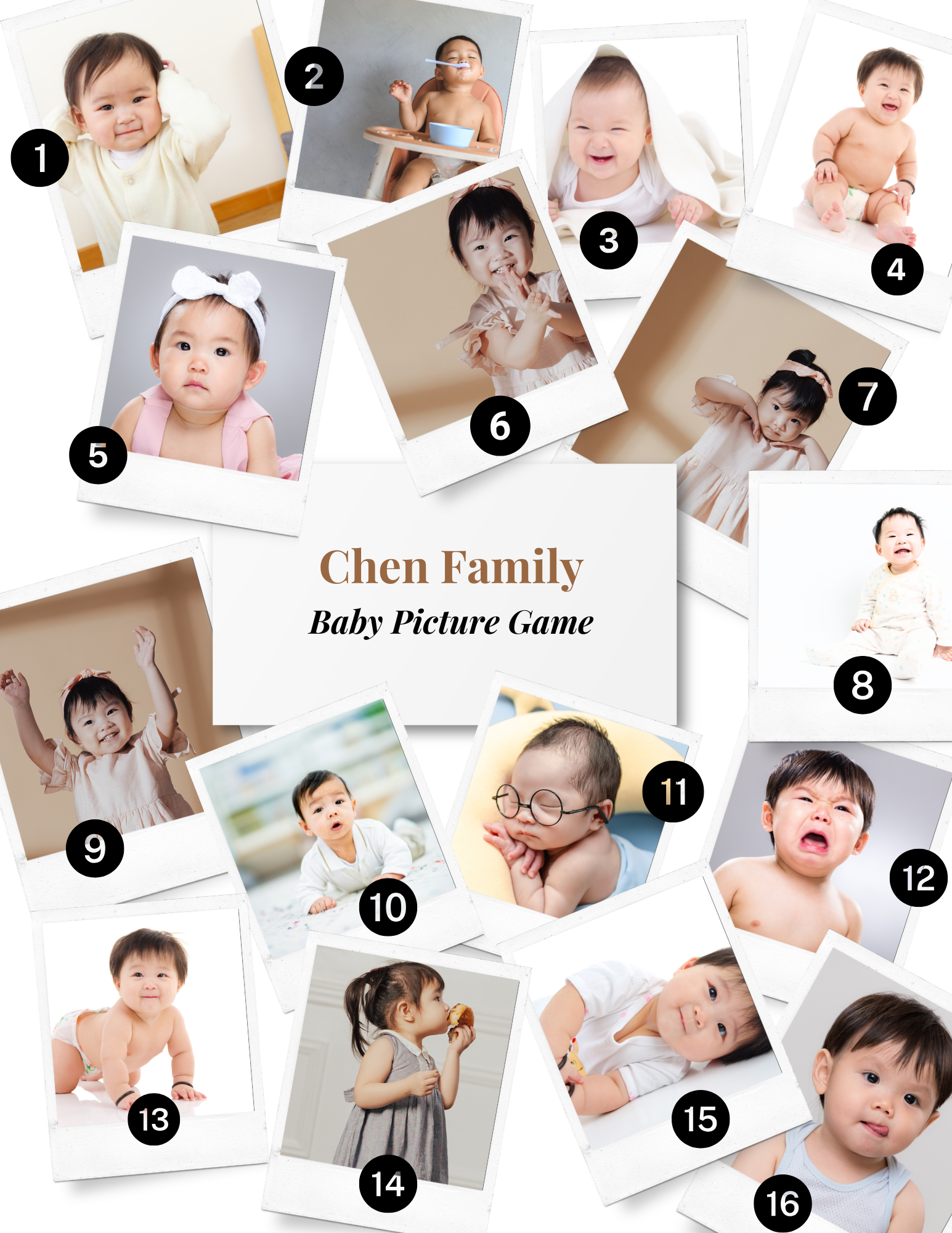 Guess My Baby Picture Family Reunion Canva Template