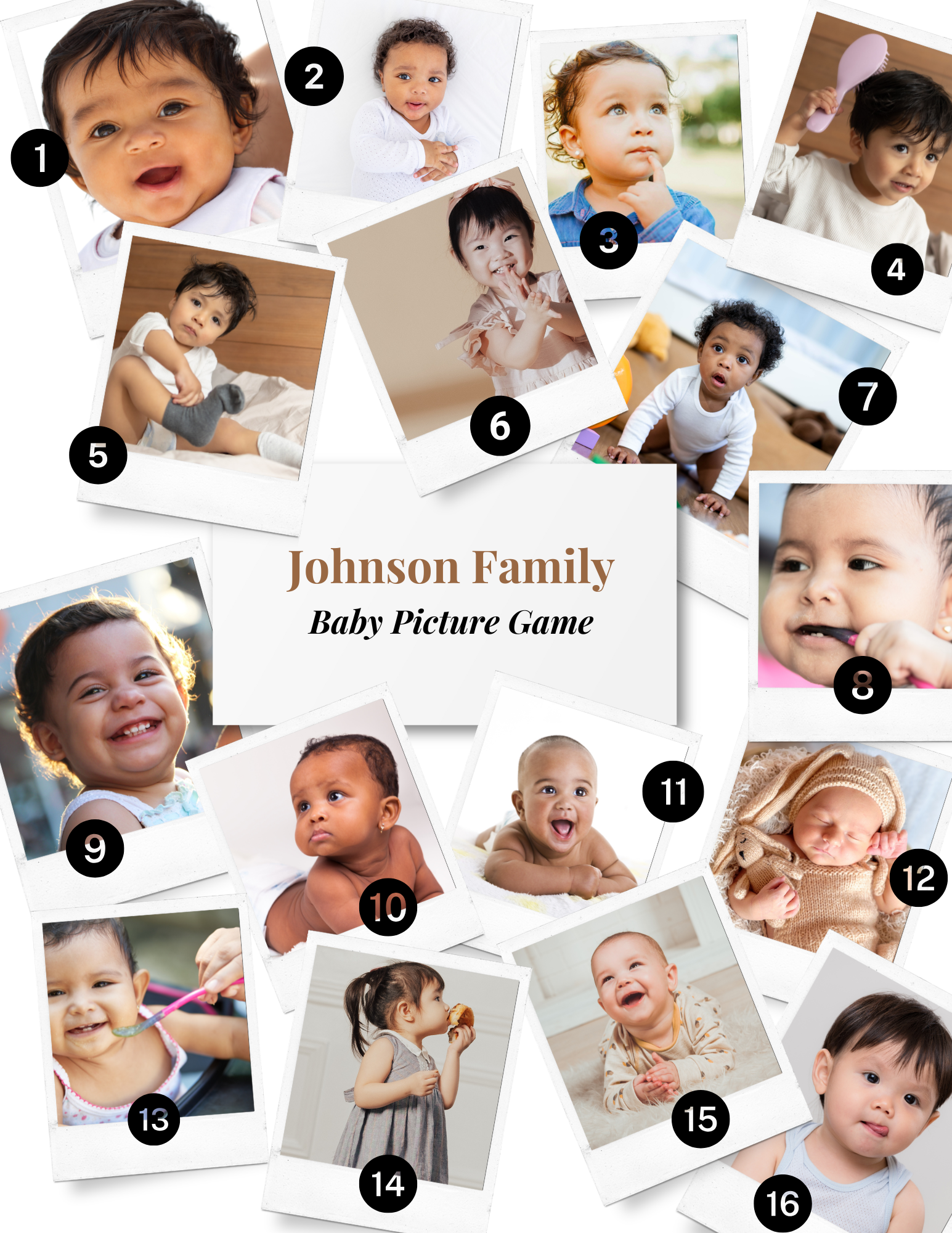 Guess My Baby Picture Family Reunion Canva Template