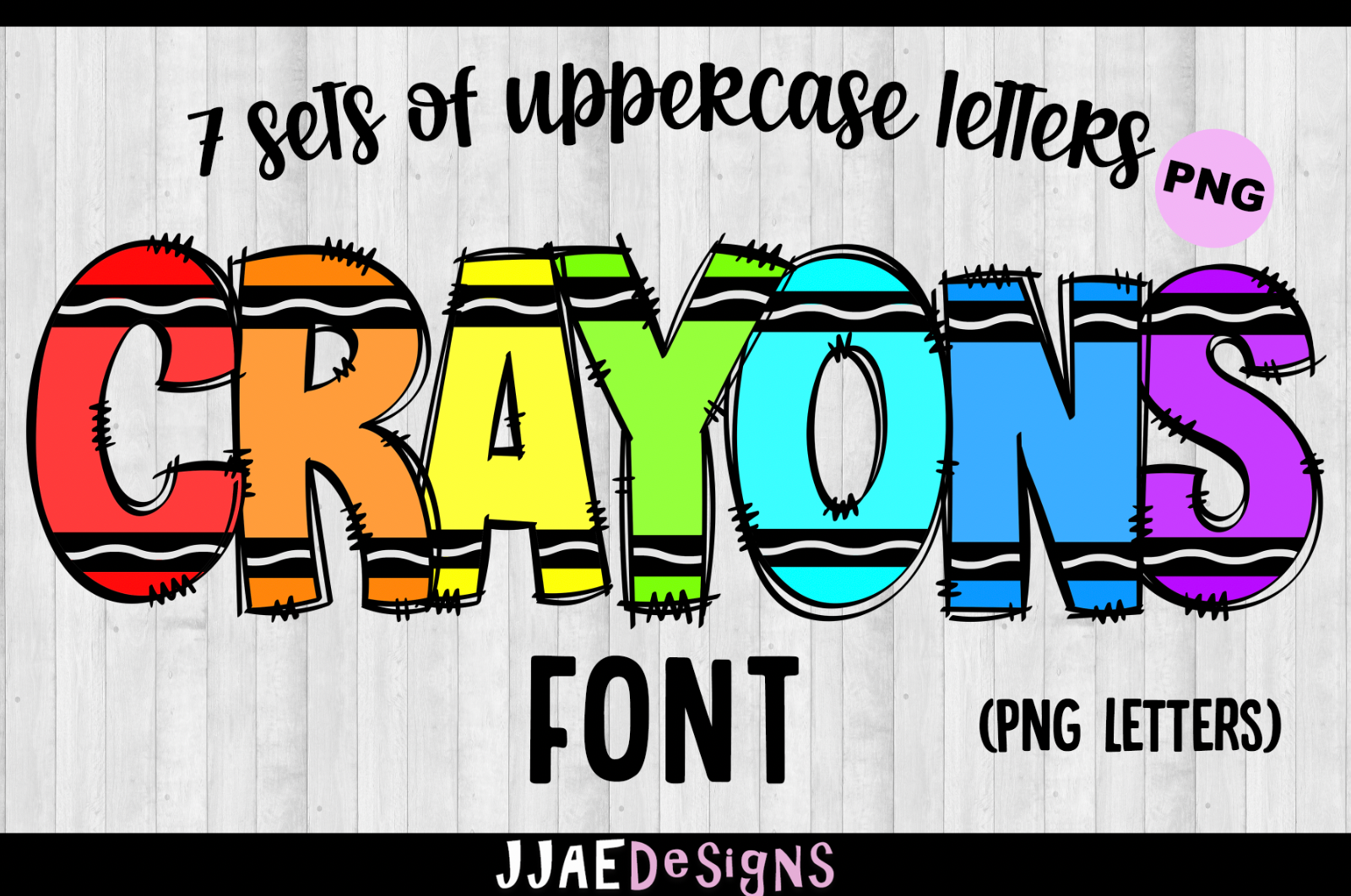 Crayon PNG Letters