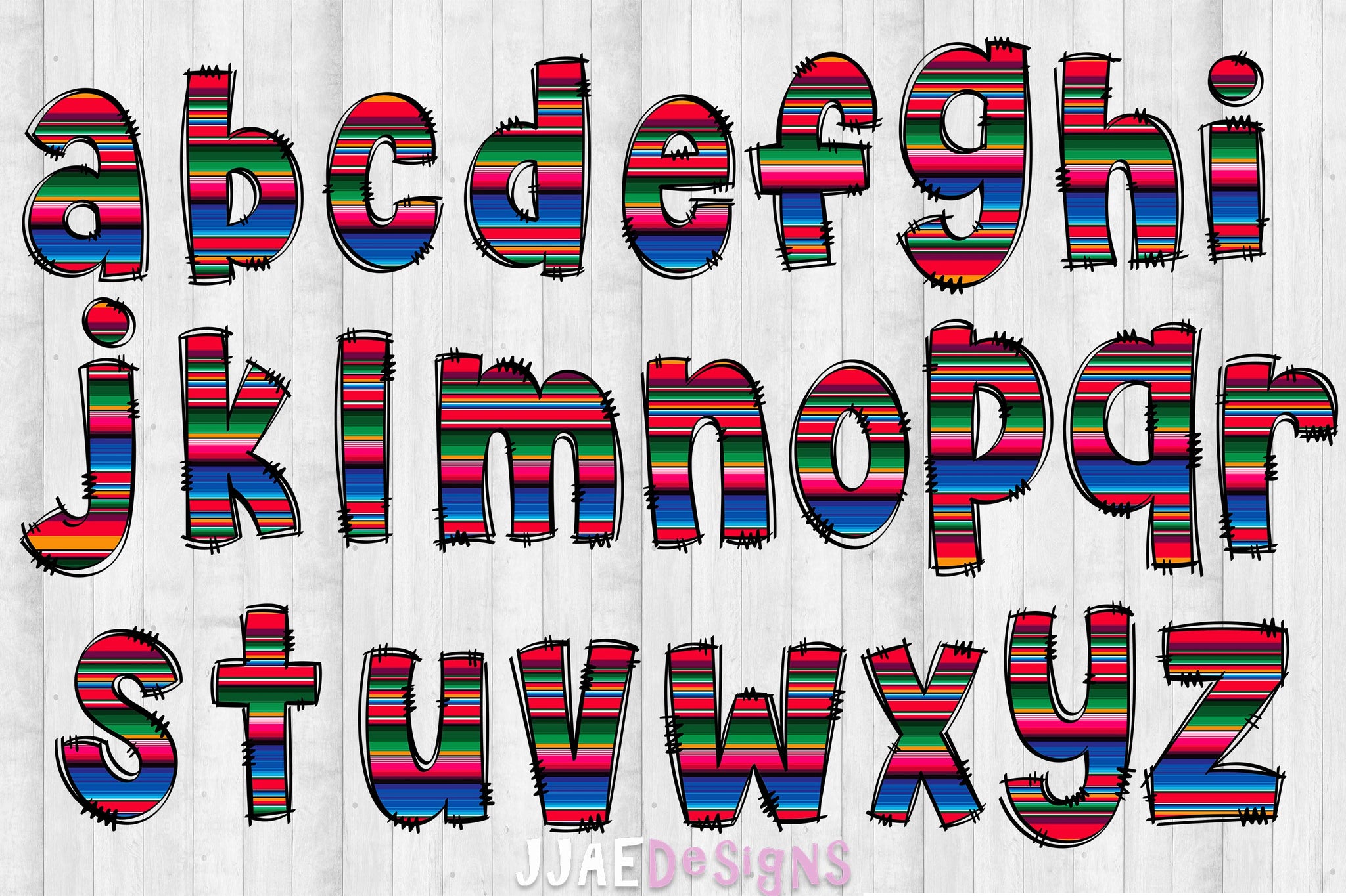 Serape PNG Letters