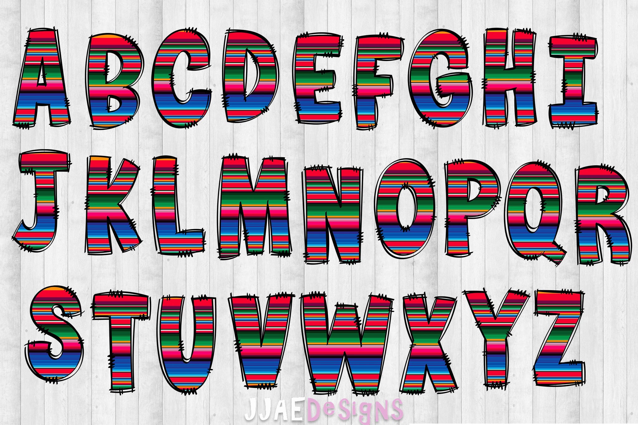 Serape PNG Letters