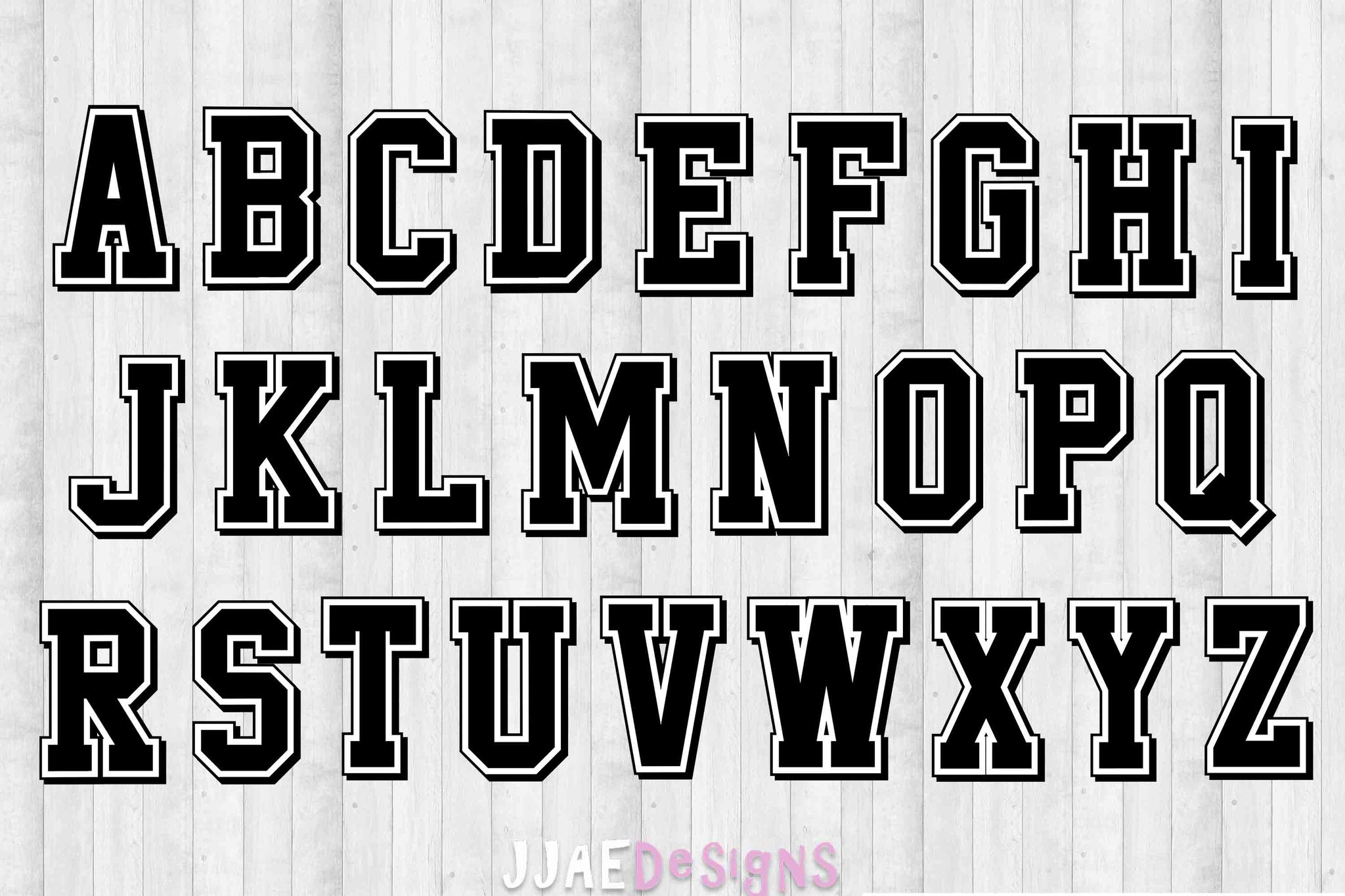 Sports 3D Block Font Letters