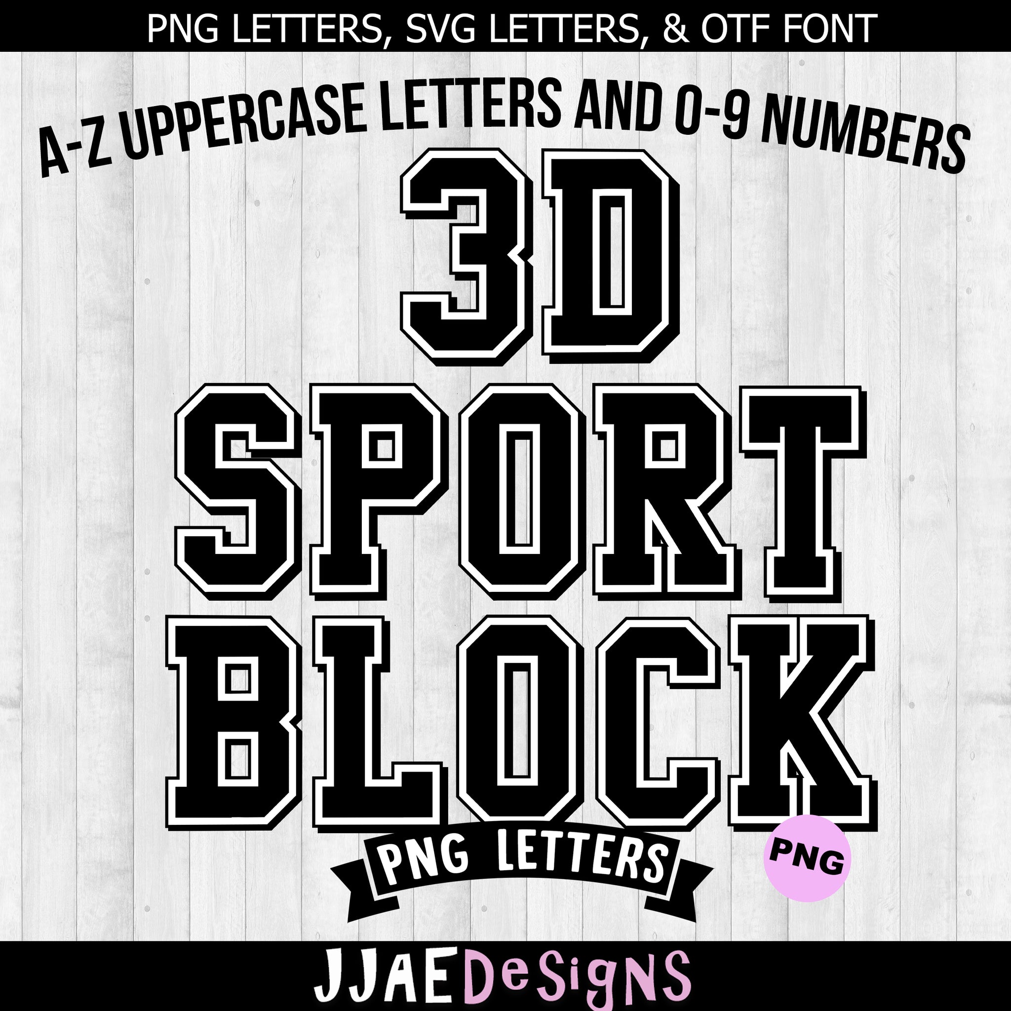 Sports 3D Block Font Letters
