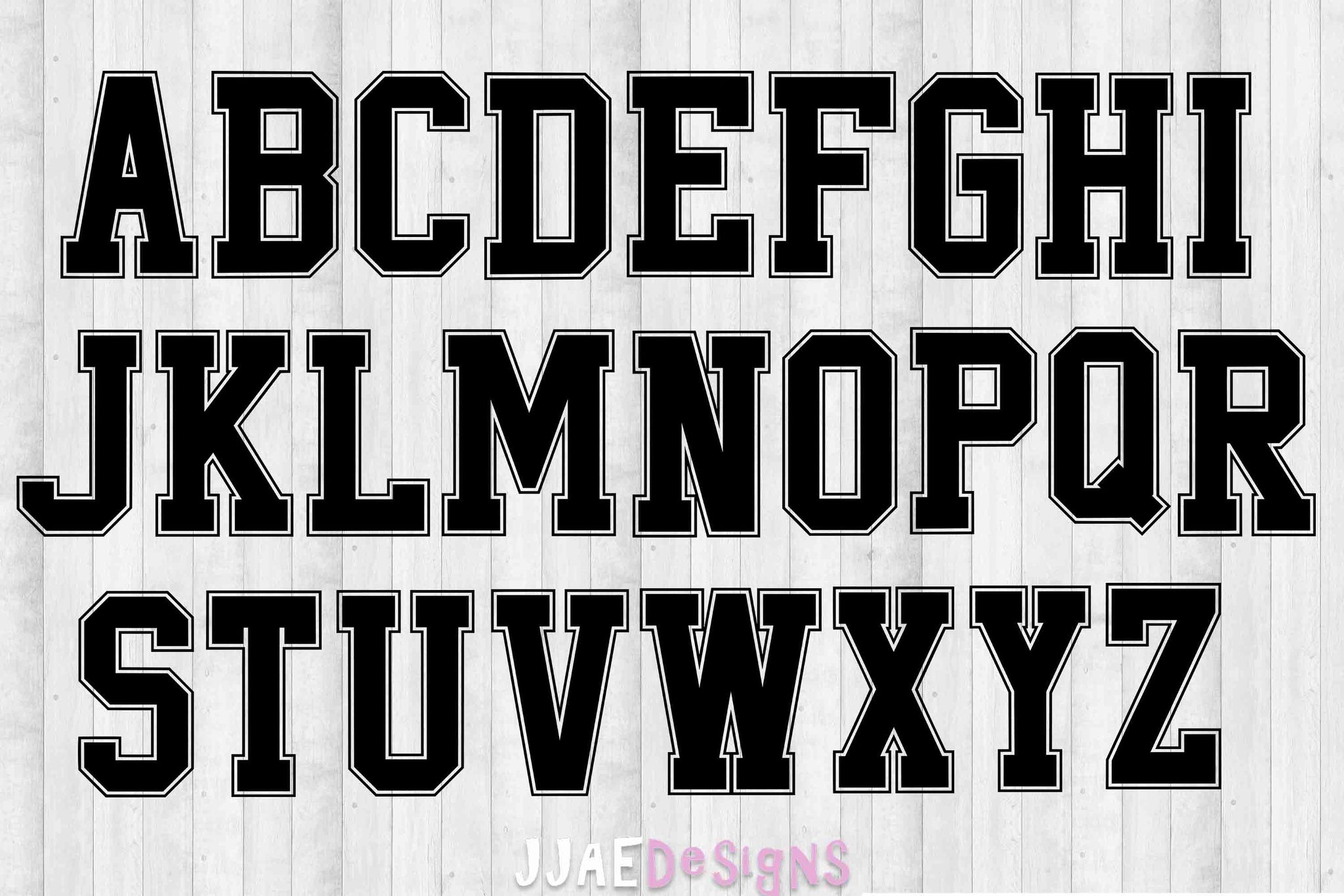 Sports Block Font Letters