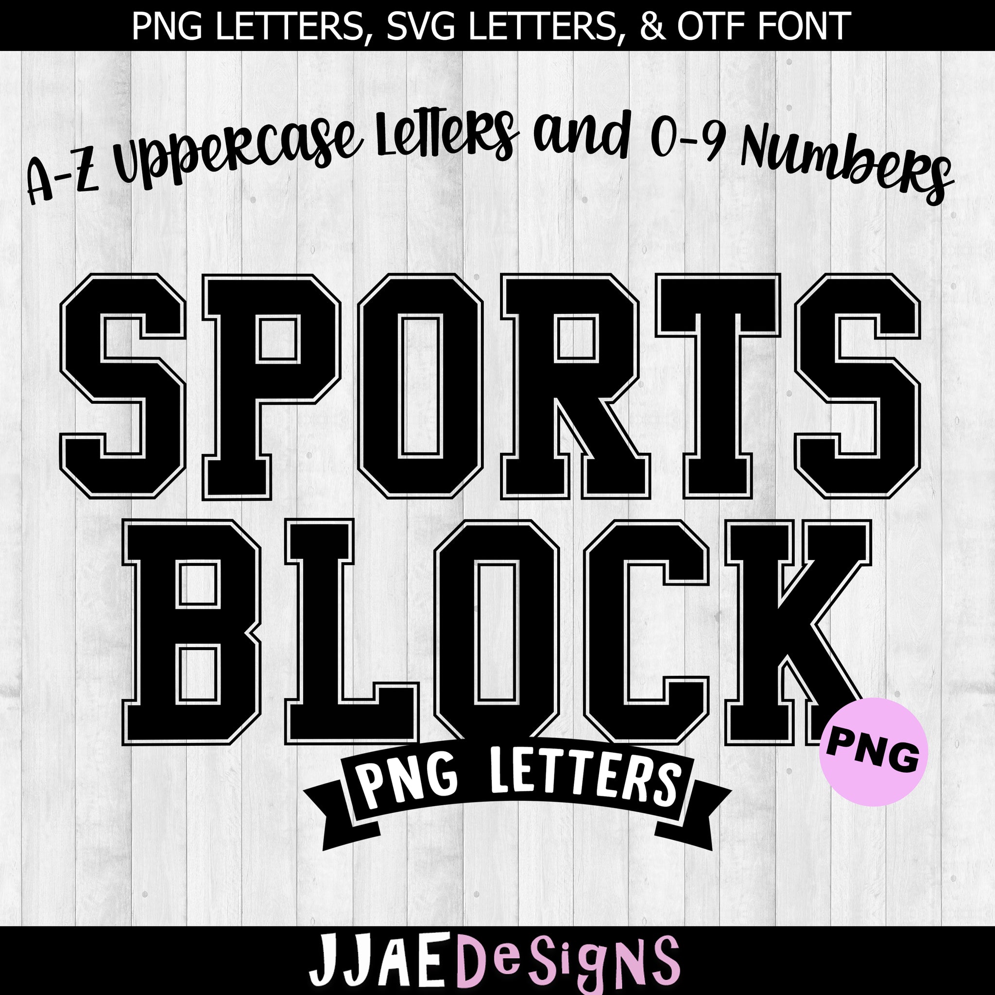 Sports Block Font Letters