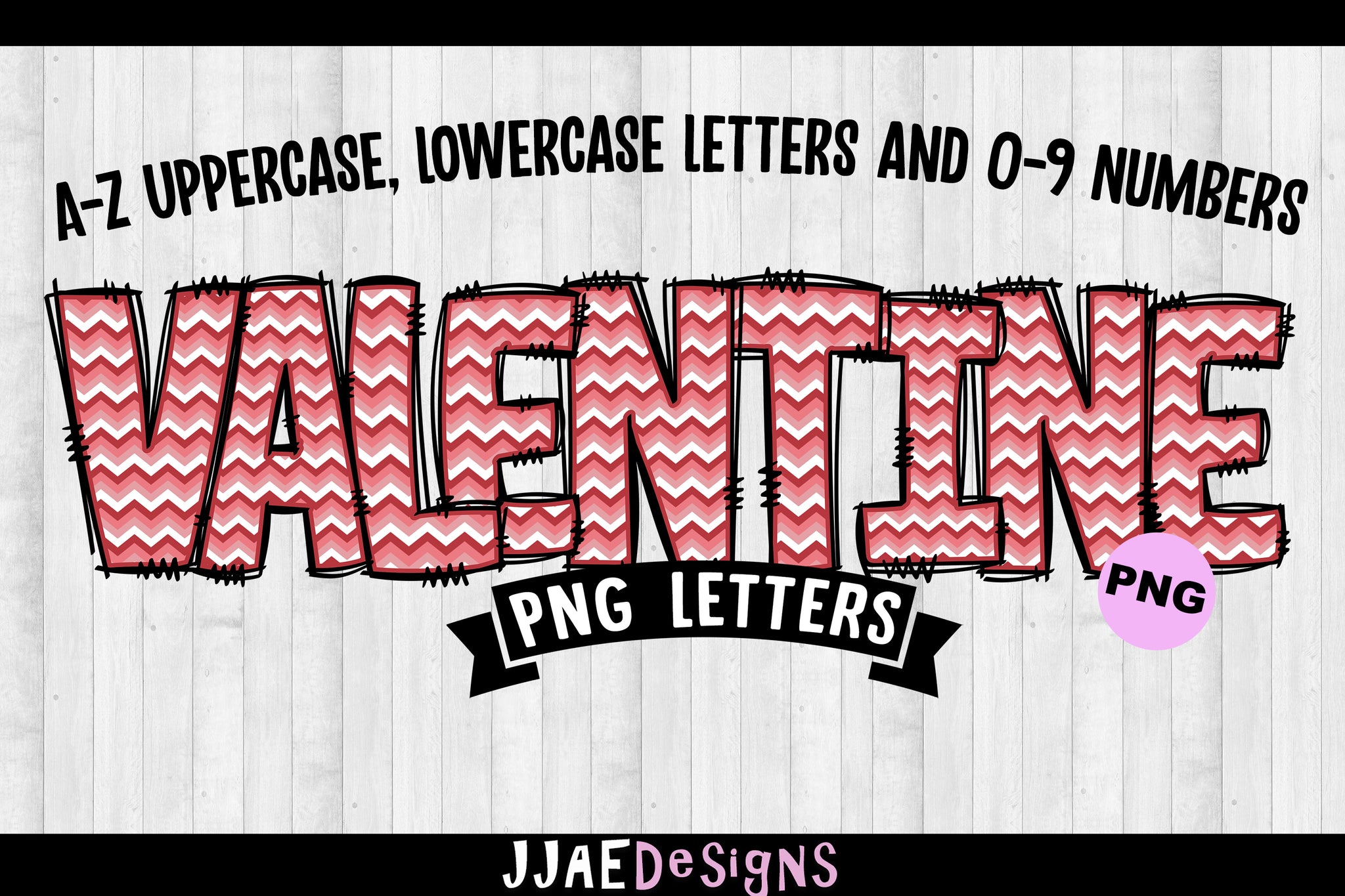 Valentine Zig-Zag PNG Letters